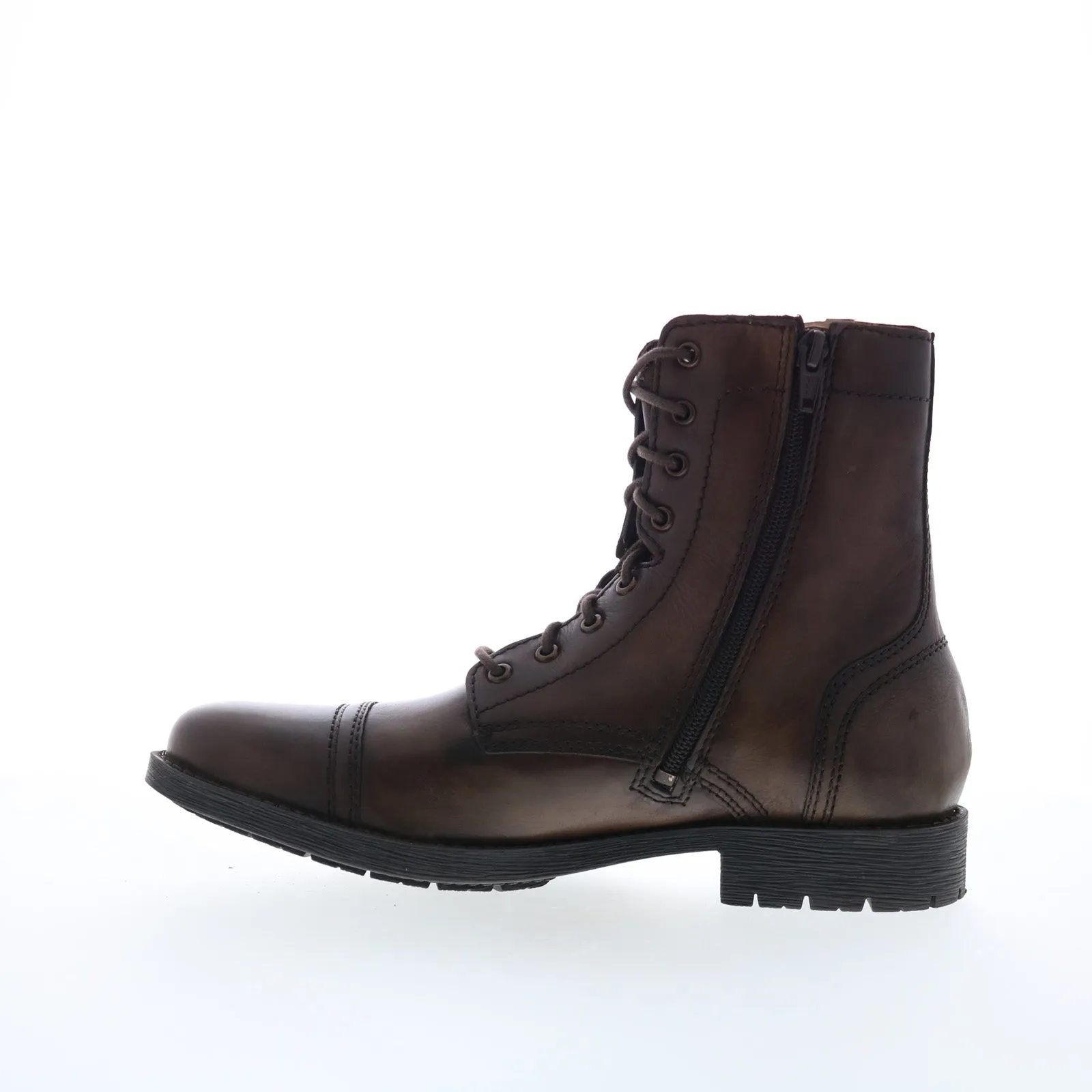 Hiking Style Steve Madden P-Mavrik Mens Brown Leather Lace Up Casual Dress Boots