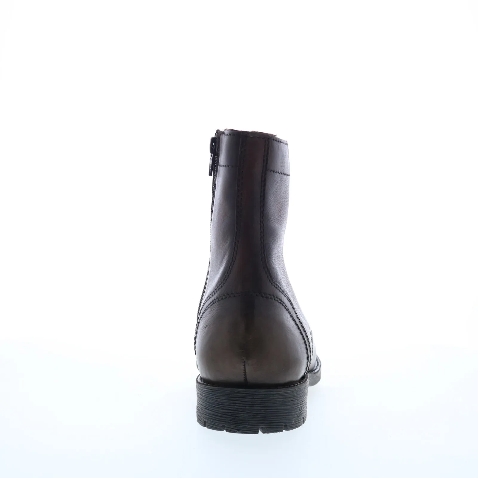 Steve Madden P-Mavrik Mens Brown Leather Lace Up Casual Dress Boots Smooth Form Heavy Duty
