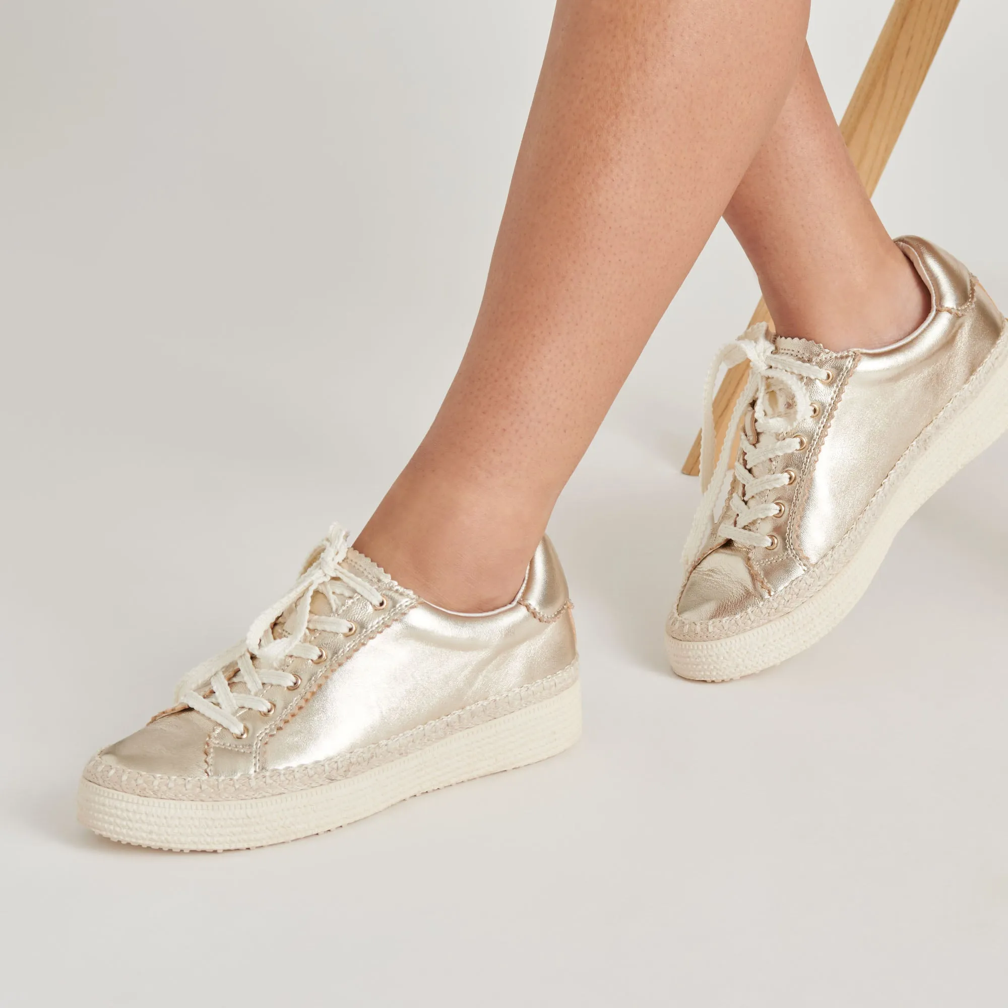 LENNIX SNEAKERS LIGHT GOLD METALLIC LEATHER Peak Performance