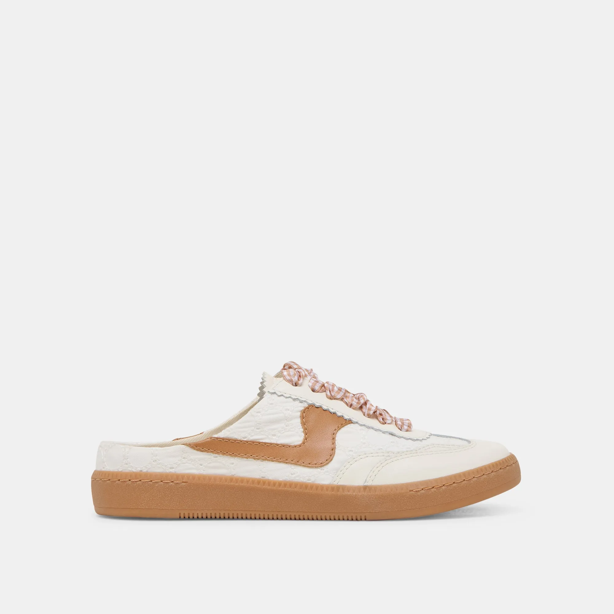 Work Life Moon Walk NOTICE SLIDE SNEAKERS WHITE PINK EYELET