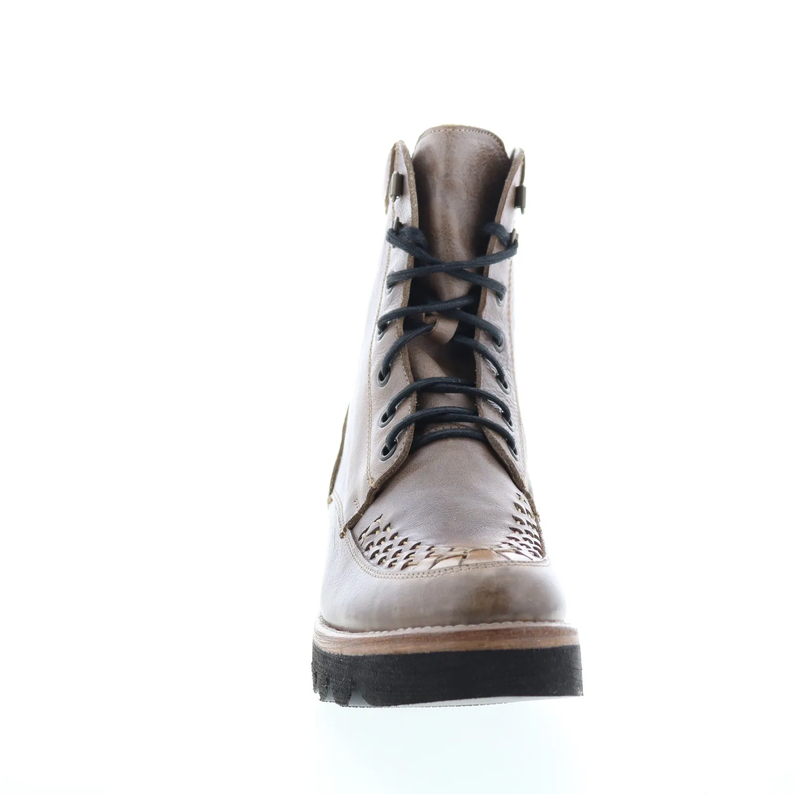 Fashion Comfort Suede Material Bed Stu Elisha II F321018 Womens Brown Leather Lace Up Casual Dress Boots