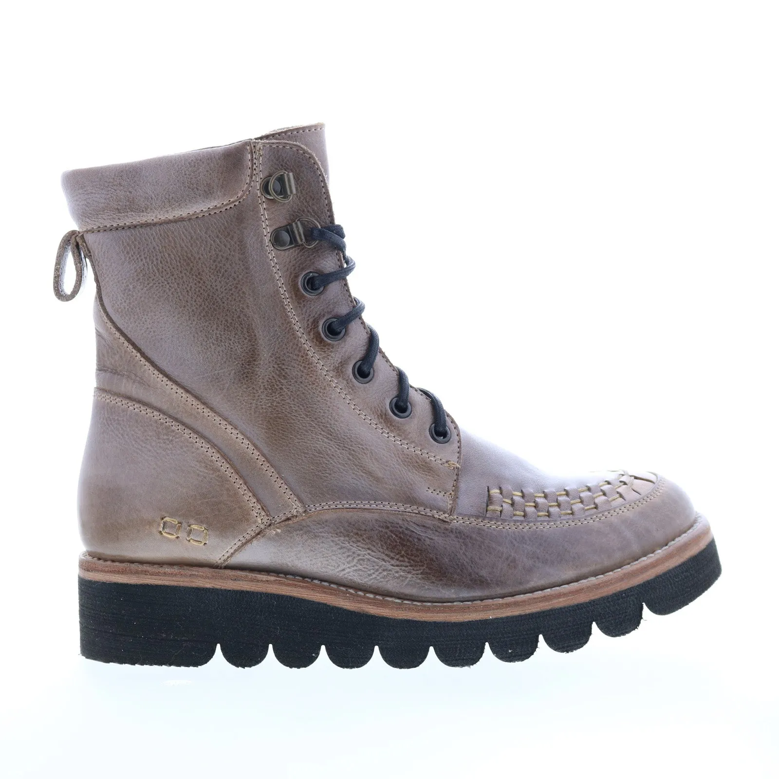 Ground Force Bed Stu Elisha II F321018 Womens Brown Leather Lace Up Casual Dress Boots