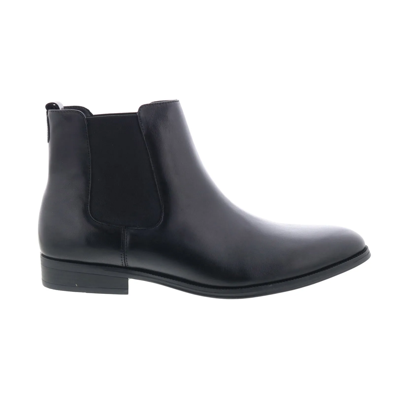 Calvin Klein Juno CMJUNO Mens Black Leather Slip On Chelsea Boots Soft Support Breathable