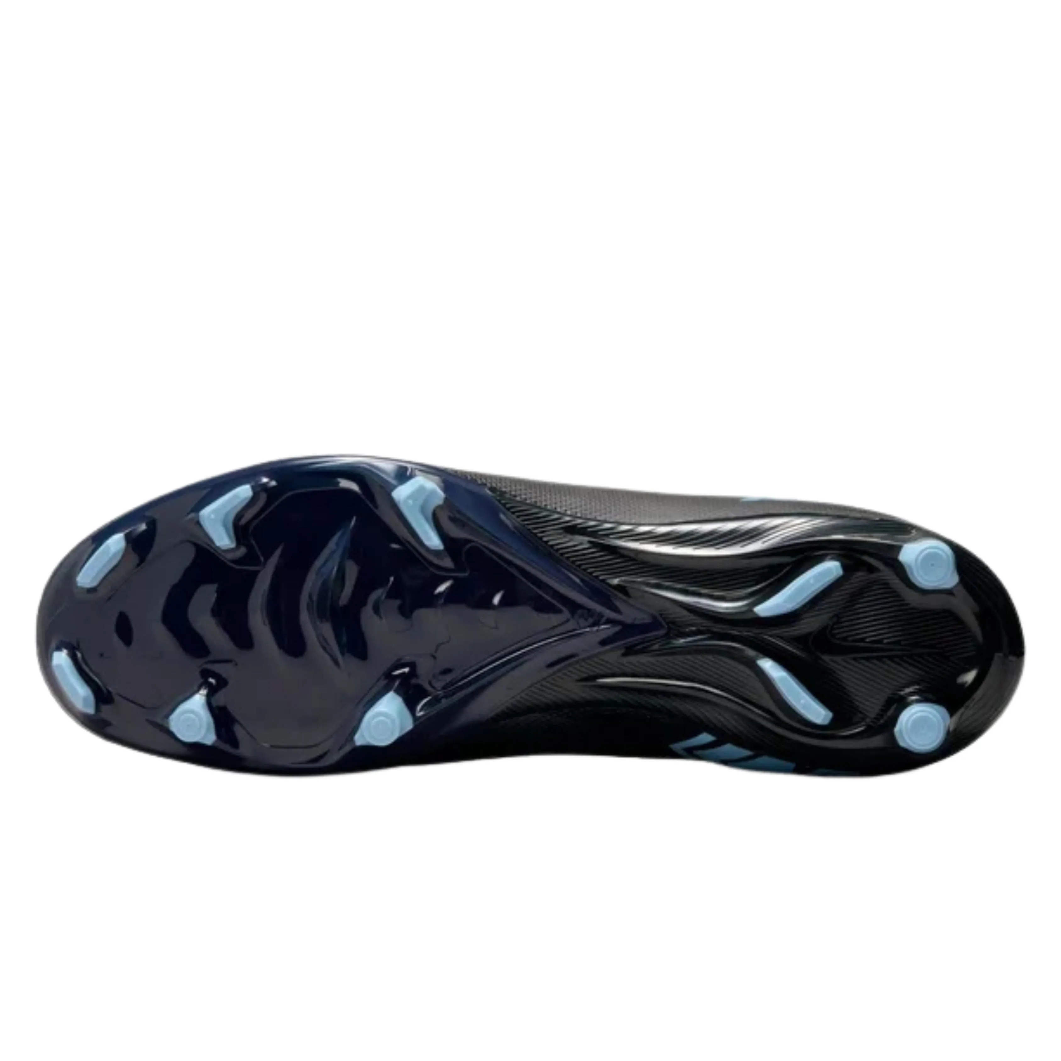 Nike Zoom Superfly 10 Academy Firm Ground/Multiground Soccer Cleats (Black/Ice Blue) Compression Zone