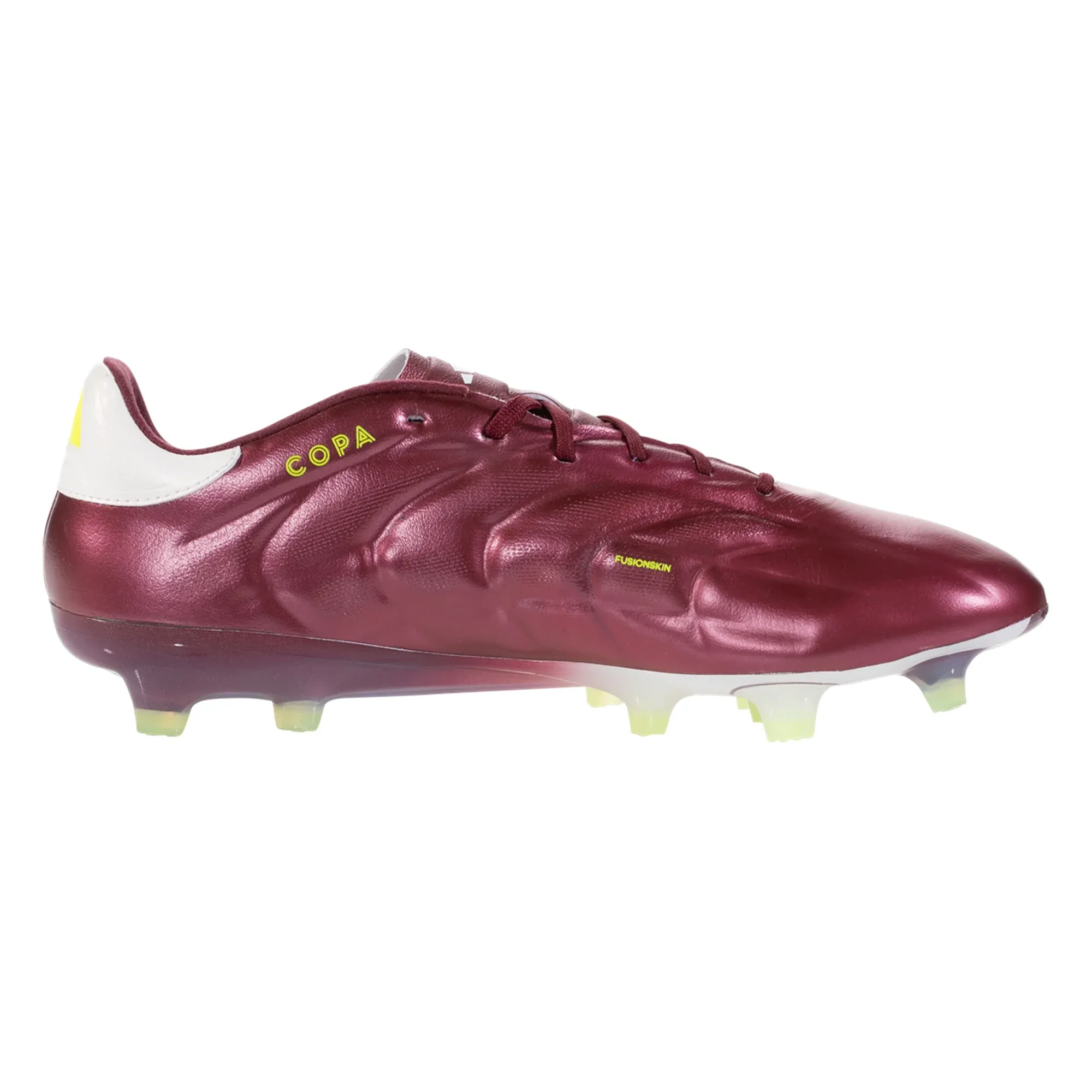 Breath Mesh Quick Step adidas Copa Pure 2 Elite FG Soccer Cleats (Shadow Red/White/Solar Yellow)