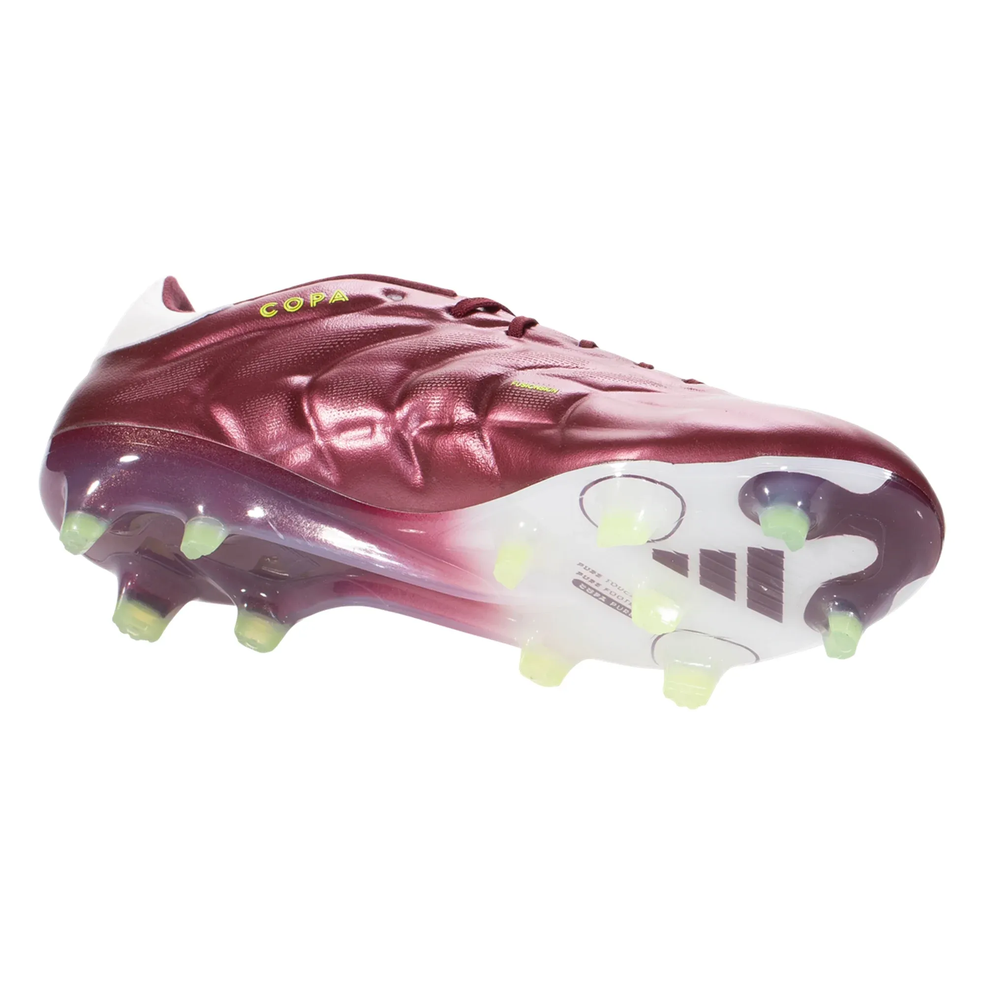 Heel lock Dynamic Sprint adidas Copa Pure 2 Elite FG Soccer Cleats (Shadow Red/White/Solar Yellow)