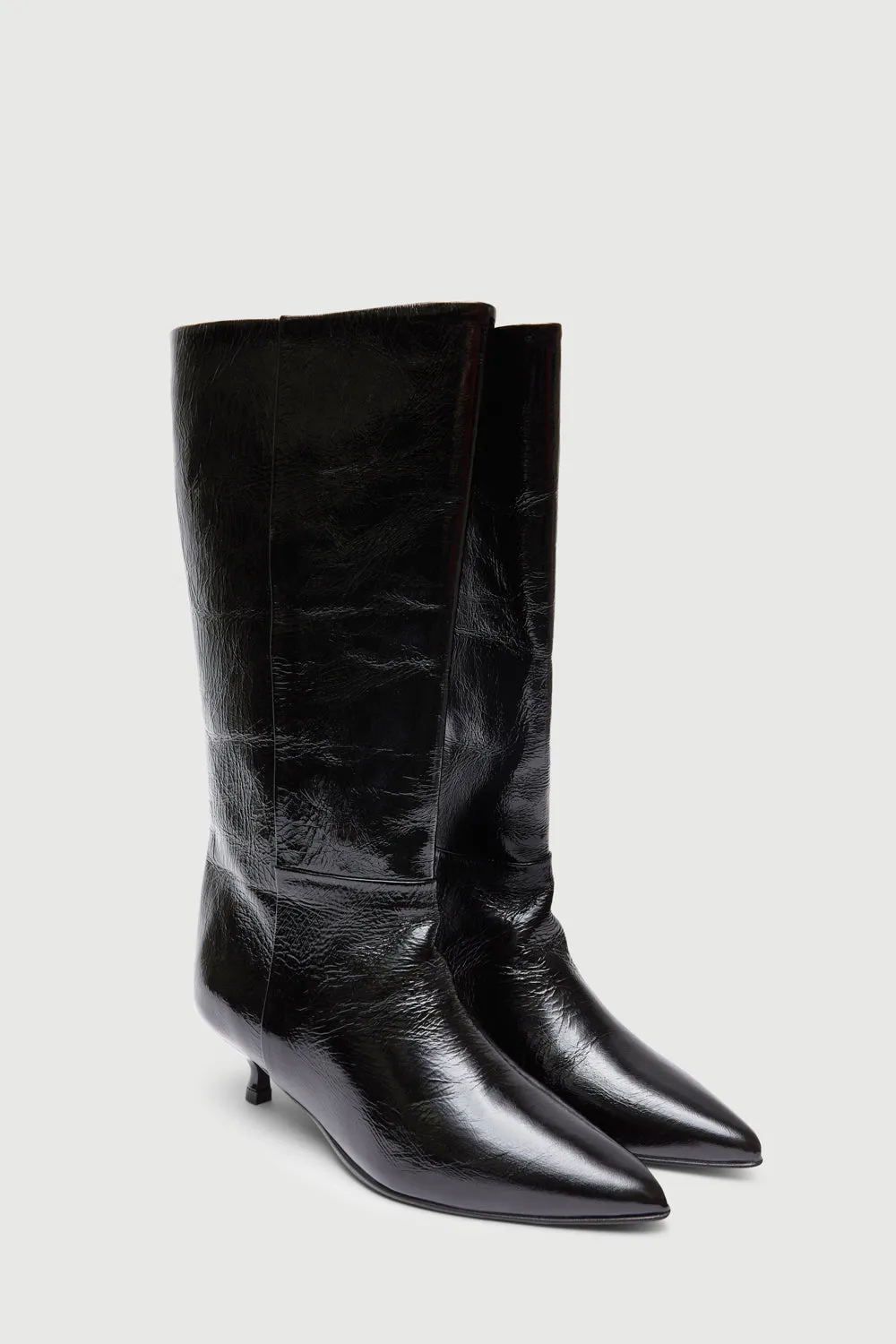 Northern Resident Sydney Boots in Black Patent Leather