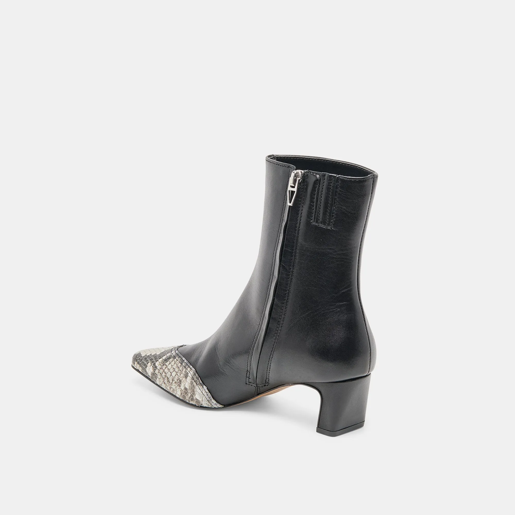 ANIKA BOOTS BLACK MULTI LEATHER Compact Form Street Fashion