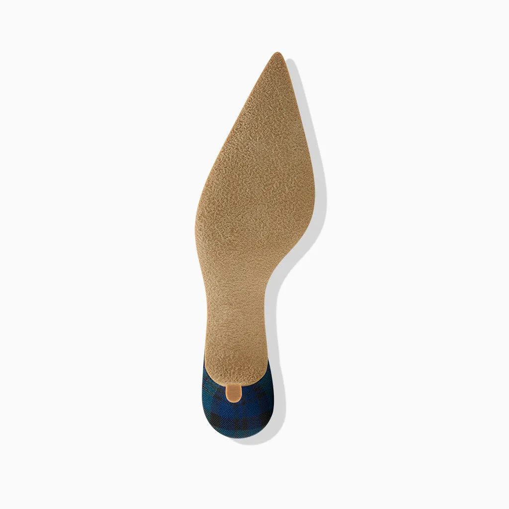 White Clean Supportive structure Debra Sling Back Kitten Heel