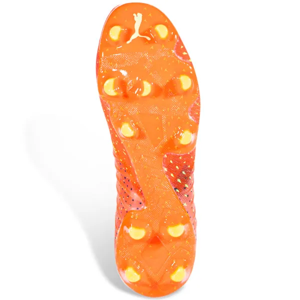 Puma Future Z 1.4 FG/AG Soccer Cleats (Fiery Coral/Fizzy Light) Sharp Stop Strong Motion