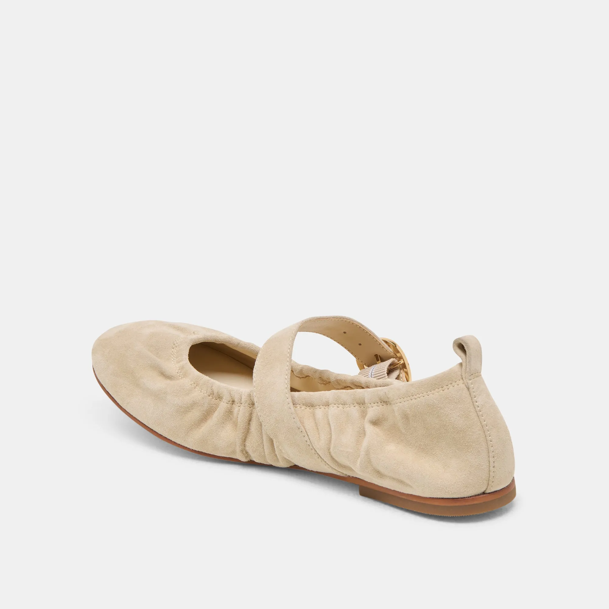 CAELY BALLET FLATS SESAME SUEDE Flower Path