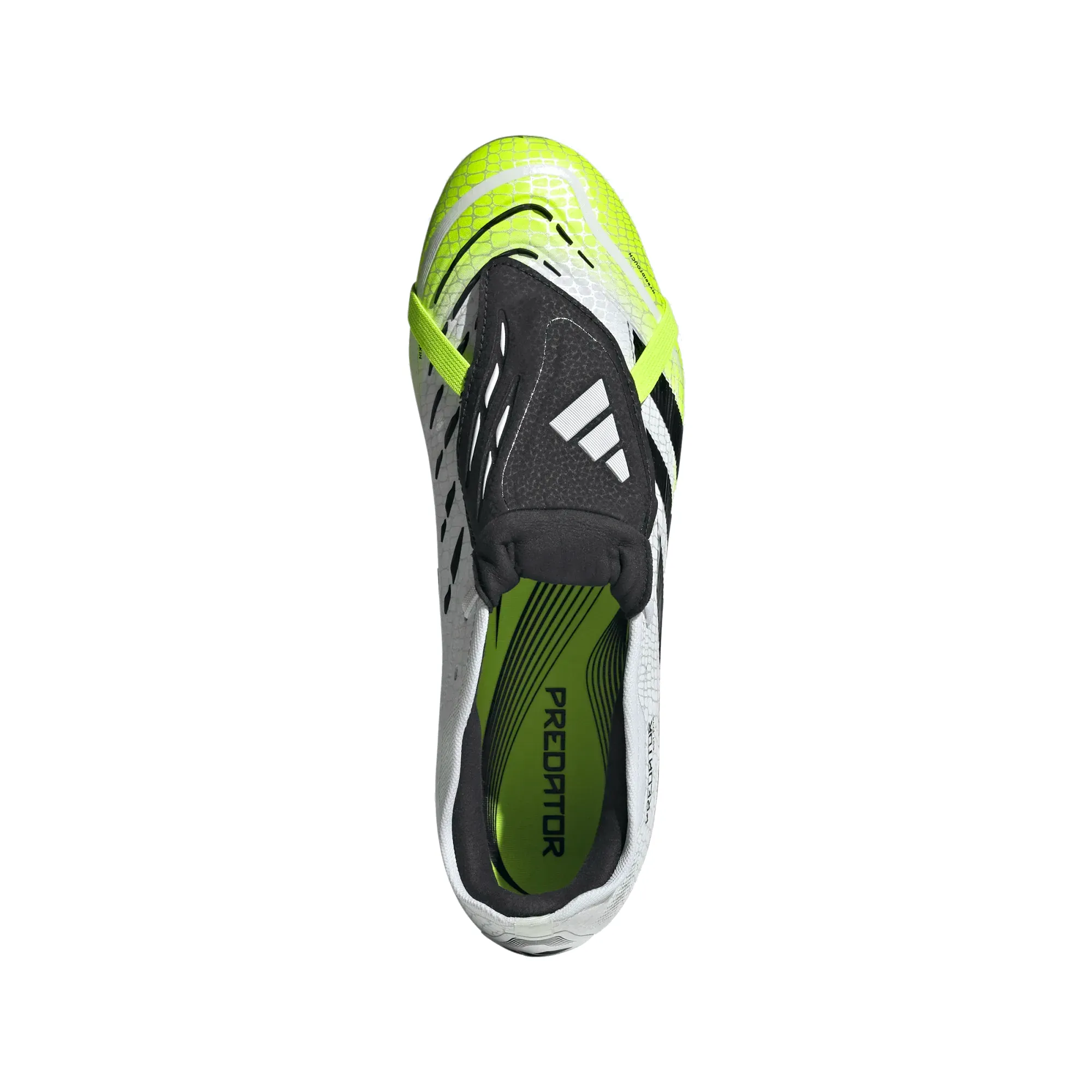 Zero Pressure adidas Predator Pro FT FG Soccer Cleats (White/Lucid Lemon)