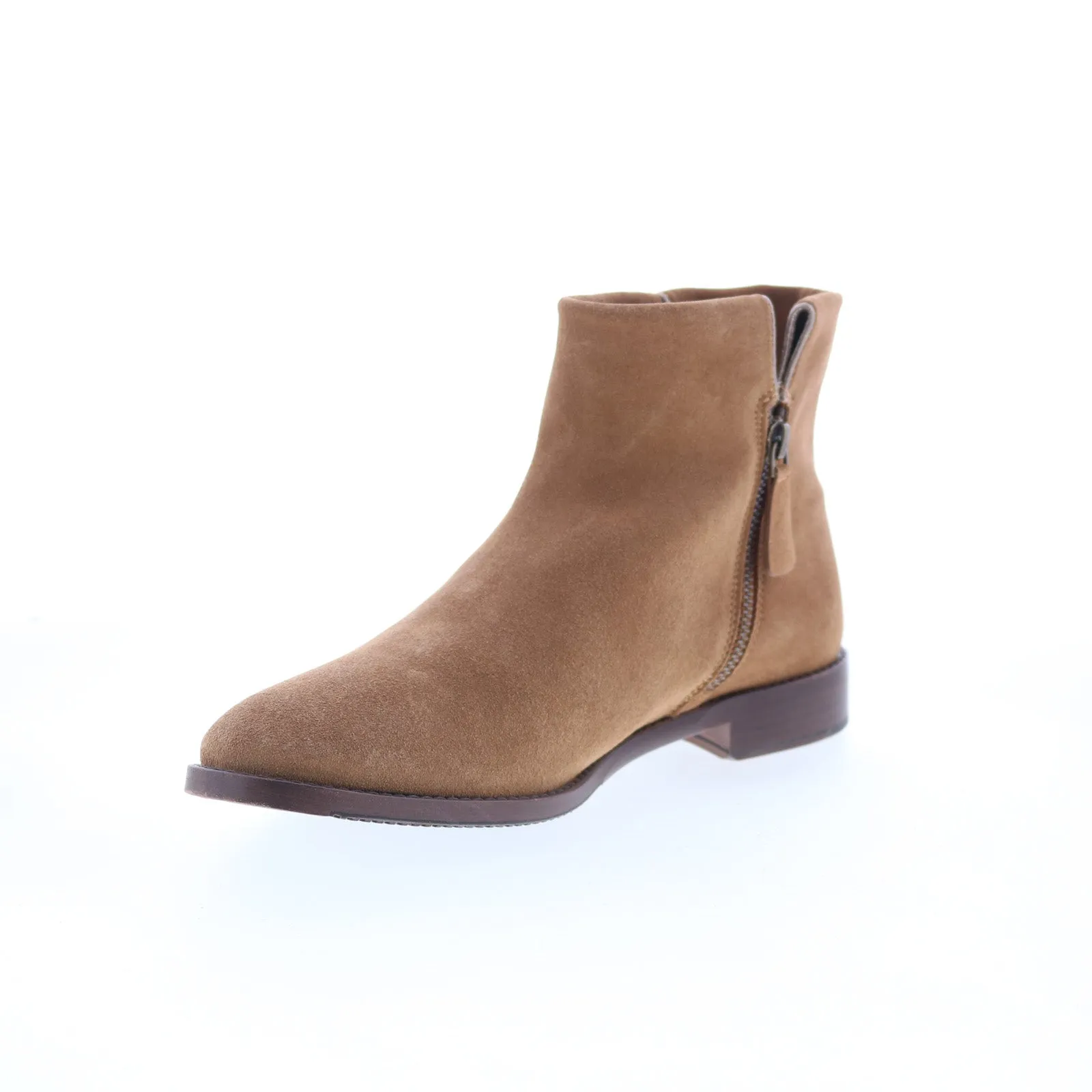 Cushioned heel Johnston & Murphy Liliana 78-51963 Womens Brown Suede Casual Dress Boots