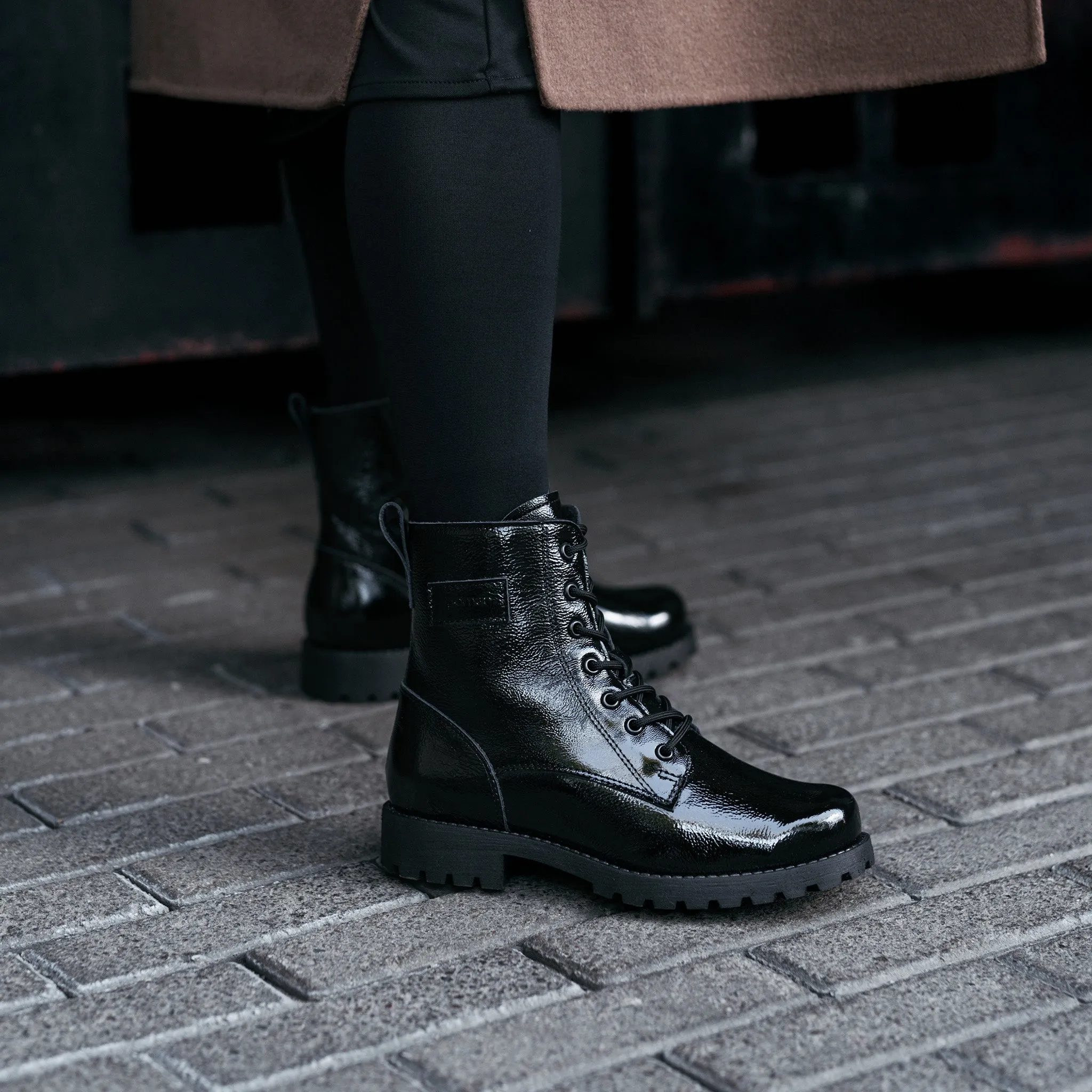 Soft Touch KARA Women??s patent ankle boots