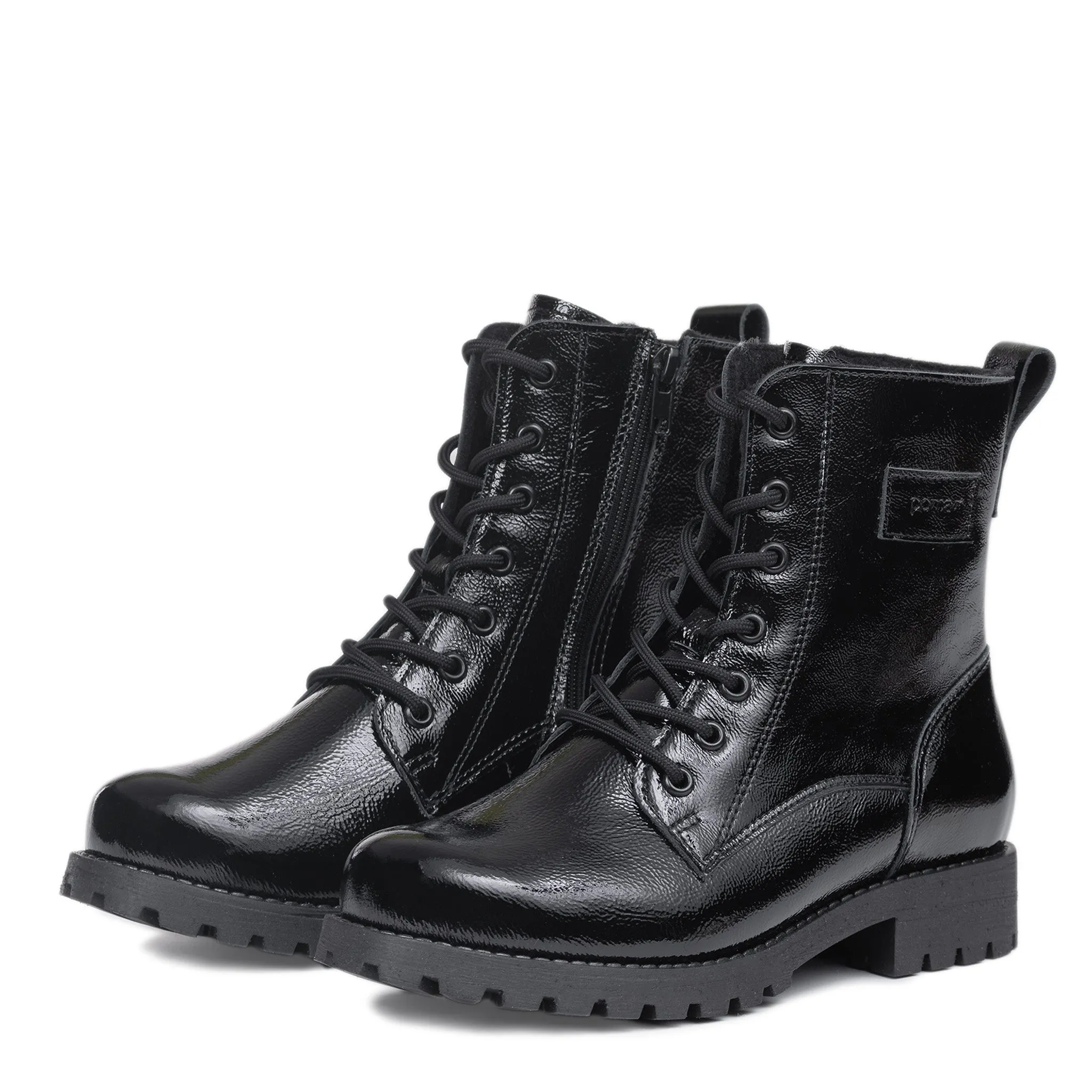 KARA Women??s patent ankle boots All-Weather Wear Comfortable Step