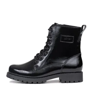 Wide toe box Breathable Interior KARA Women??s patent ankle boots