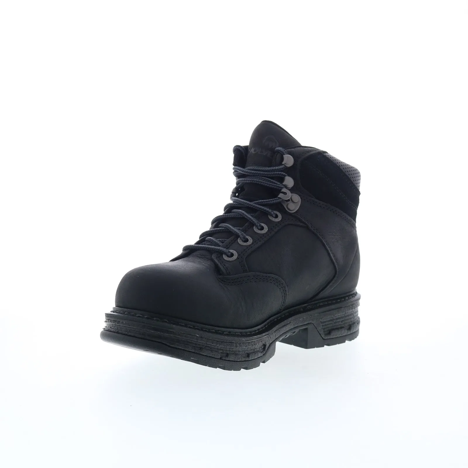 Crisp Finish Wolverine Hellcat 6" Soft Toe W210106 Womens Black Leather Work Boots