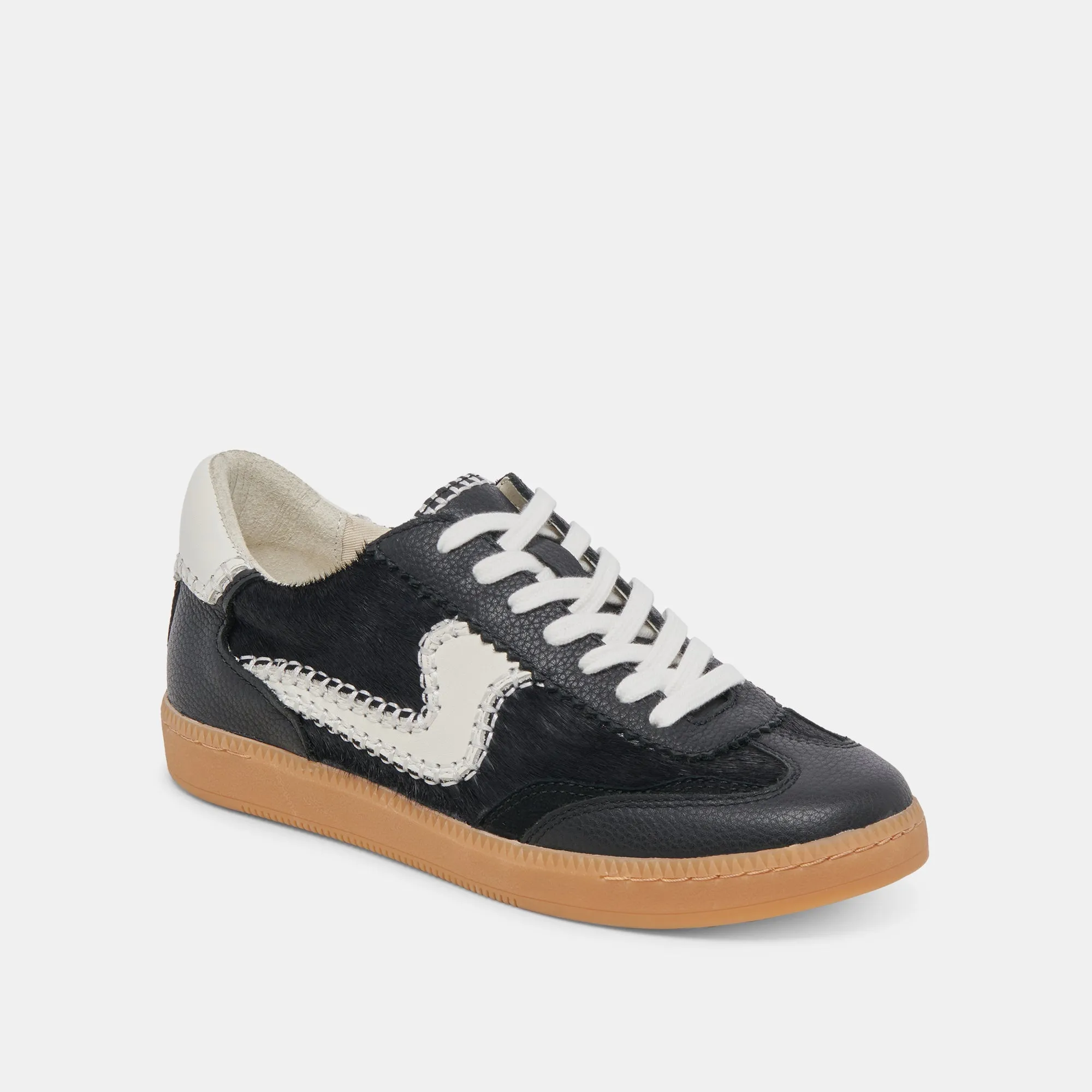 NOTICE STITCH SNEAKERS ONYX CALF HAIR Reliable Traction Elevated shock absorption