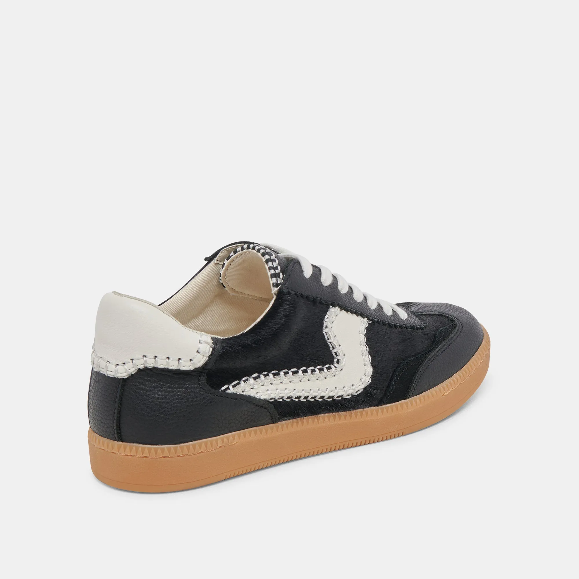 NOTICE STITCH SNEAKERS ONYX CALF HAIR Quick Travel Lightweight Sole