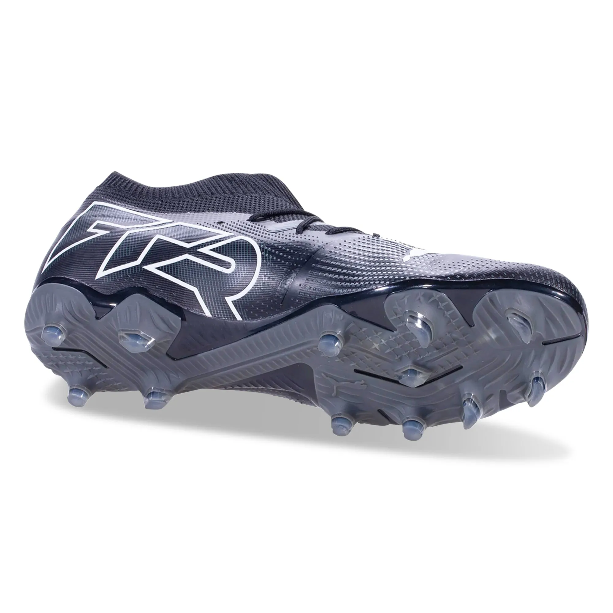 Puma Future 7 Match FG/AG Soccer Cleats (Puma Black/Puma White) Athletic Build Directional Change