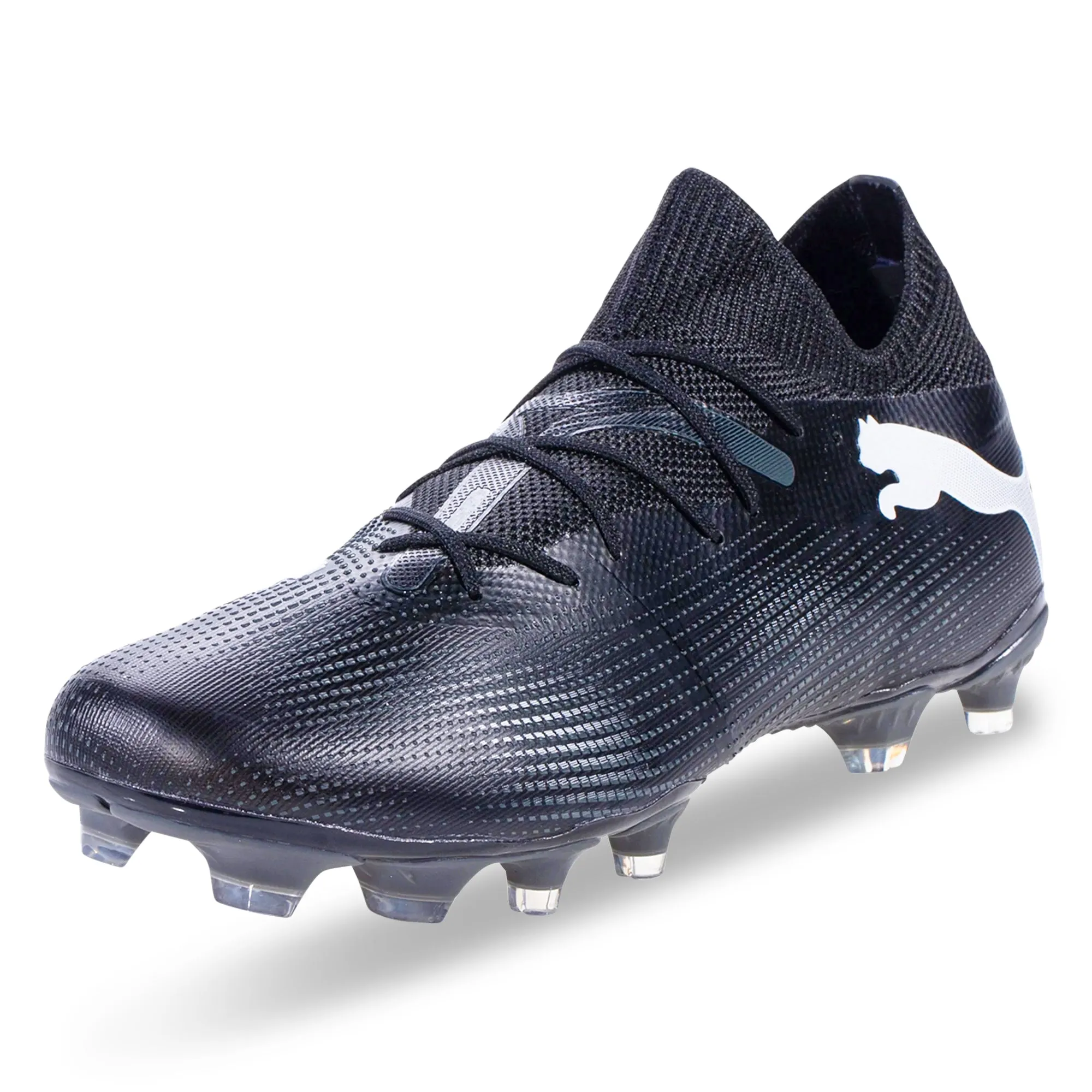 Puma Future 7 Match FG/AG Soccer Cleats (Puma Black/Puma White) Heel lock