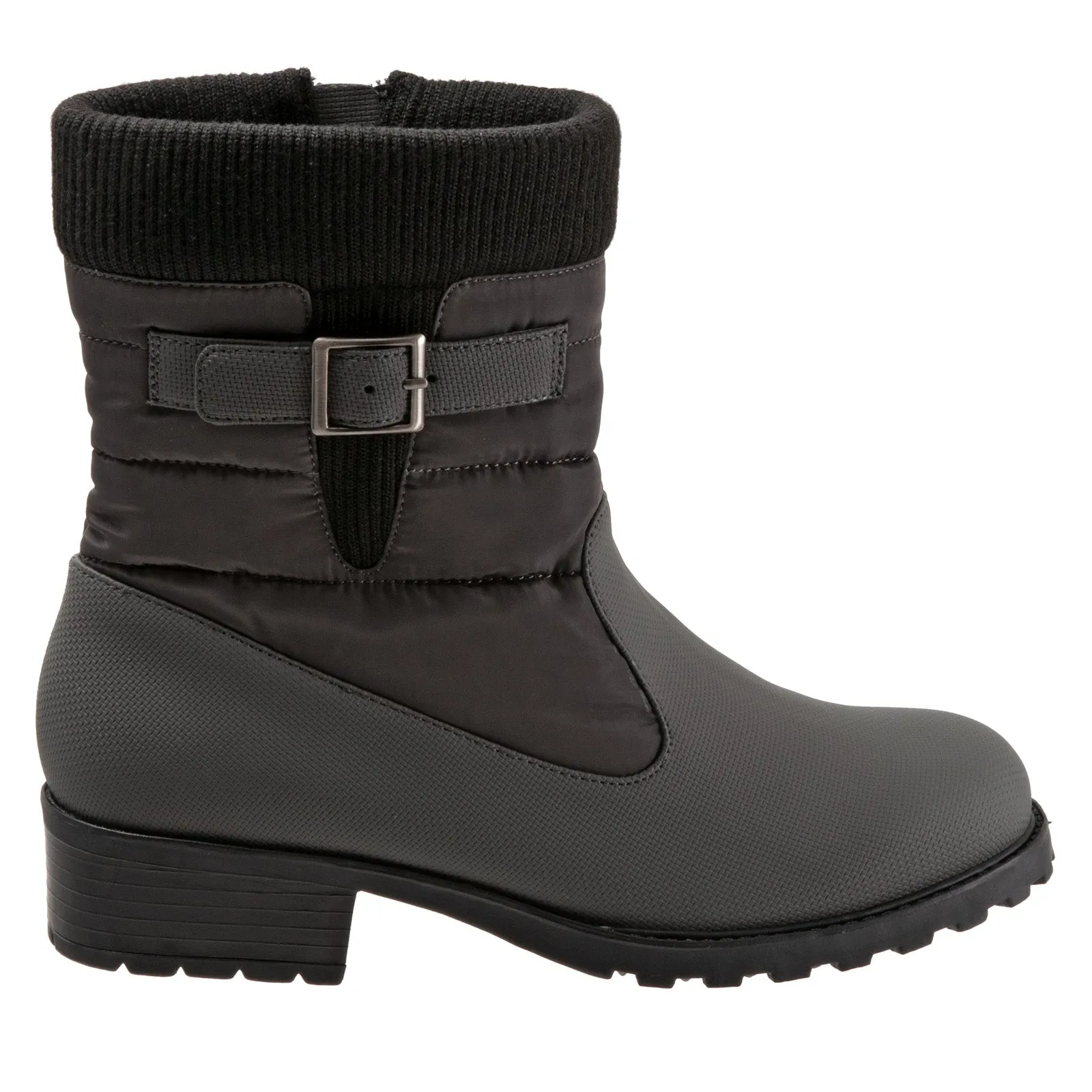 Outdoor Tested Trotters Berry Mid T1952-020 Womens Gray Synthetic Zipper Casual Dress Boots