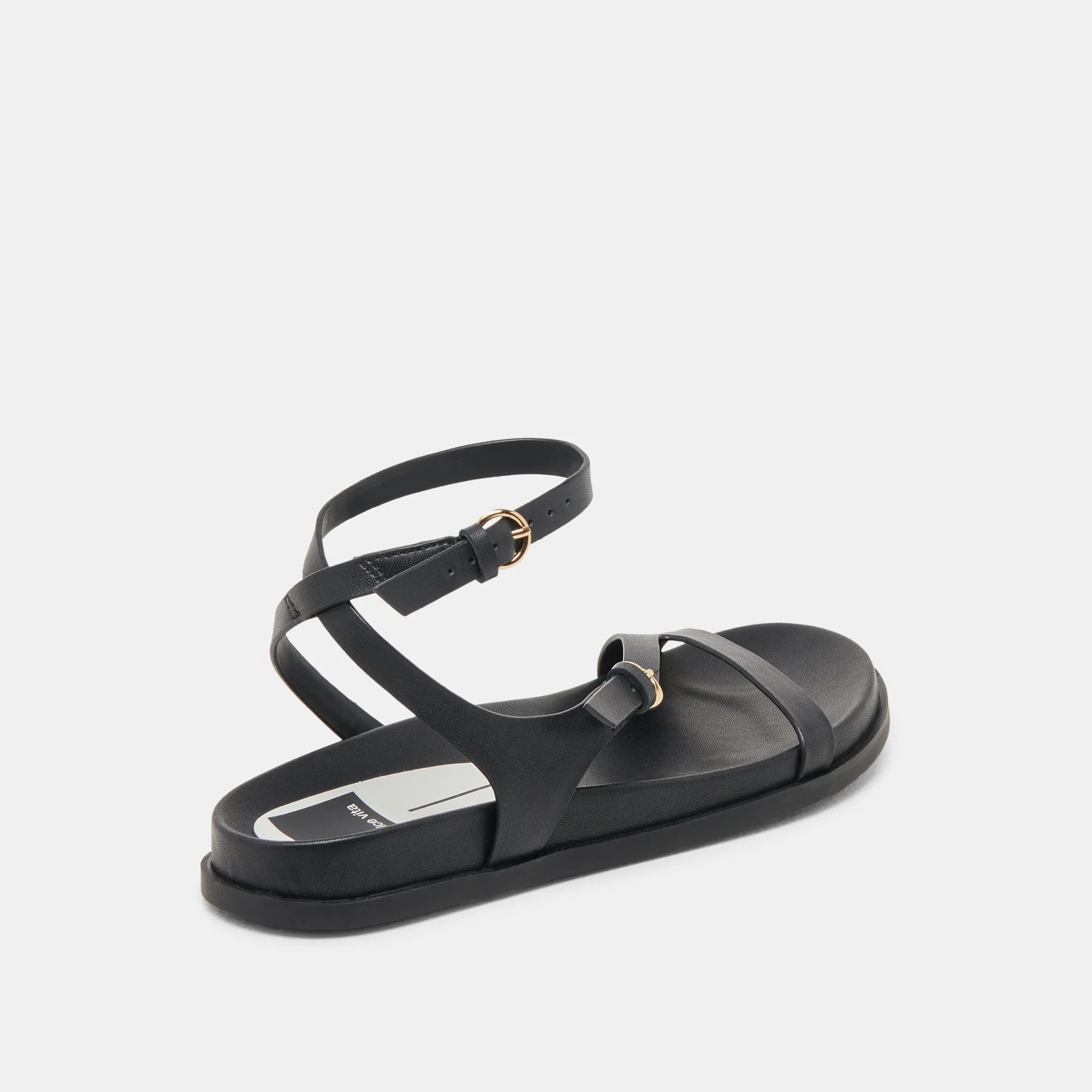Comfortable Summer Walk Summer Glow DARLIS SANDALS BLACK LEATHER