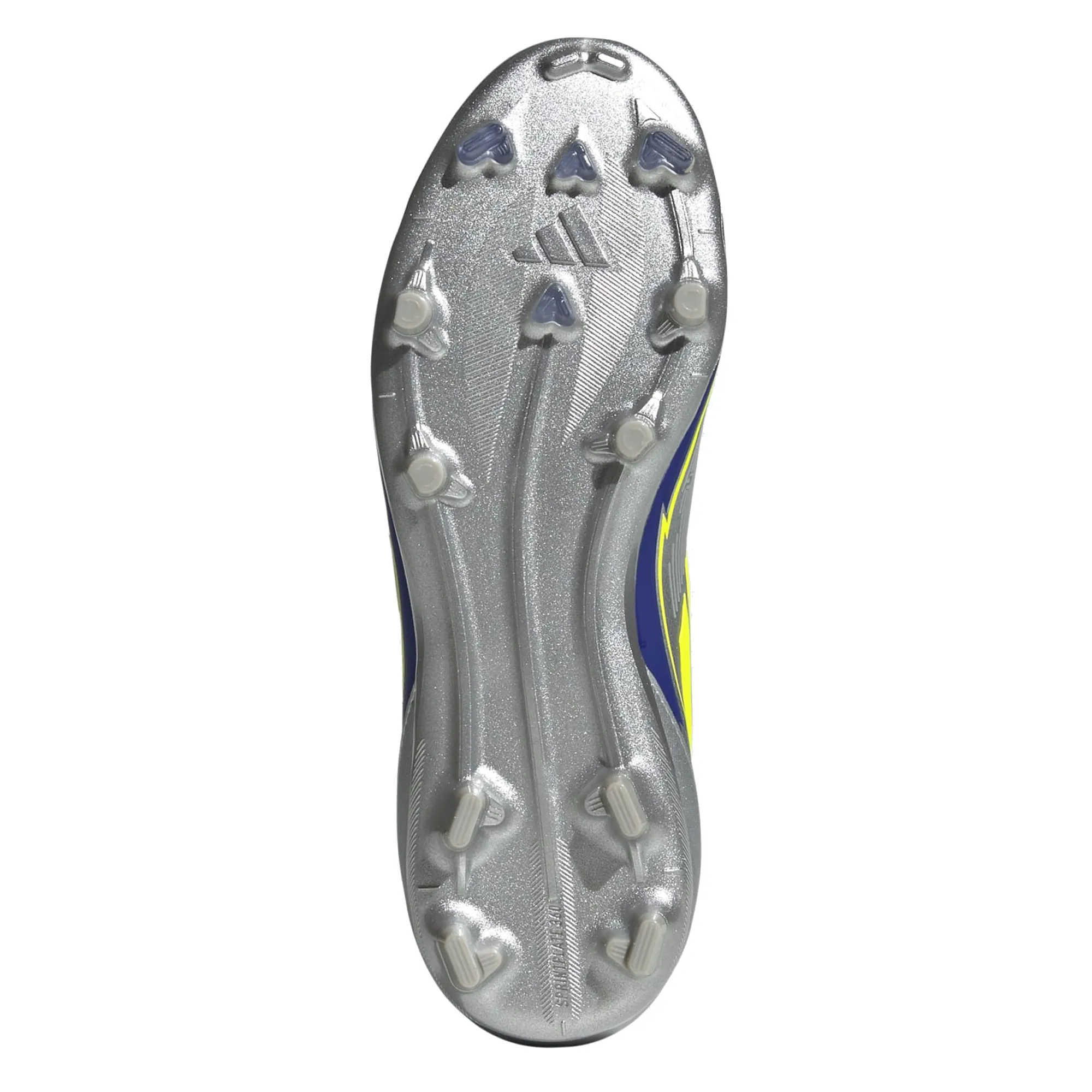 adidas Jr. F50 Messi Elite FG Soccer Cleats (Silver Metallic/Lucid Blue) Air Channel Ankle Cushion