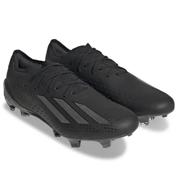 Sharp Traction Lock Laces adidas X Speedportal.1 Firm Ground Soccer Cleats (Core Black)