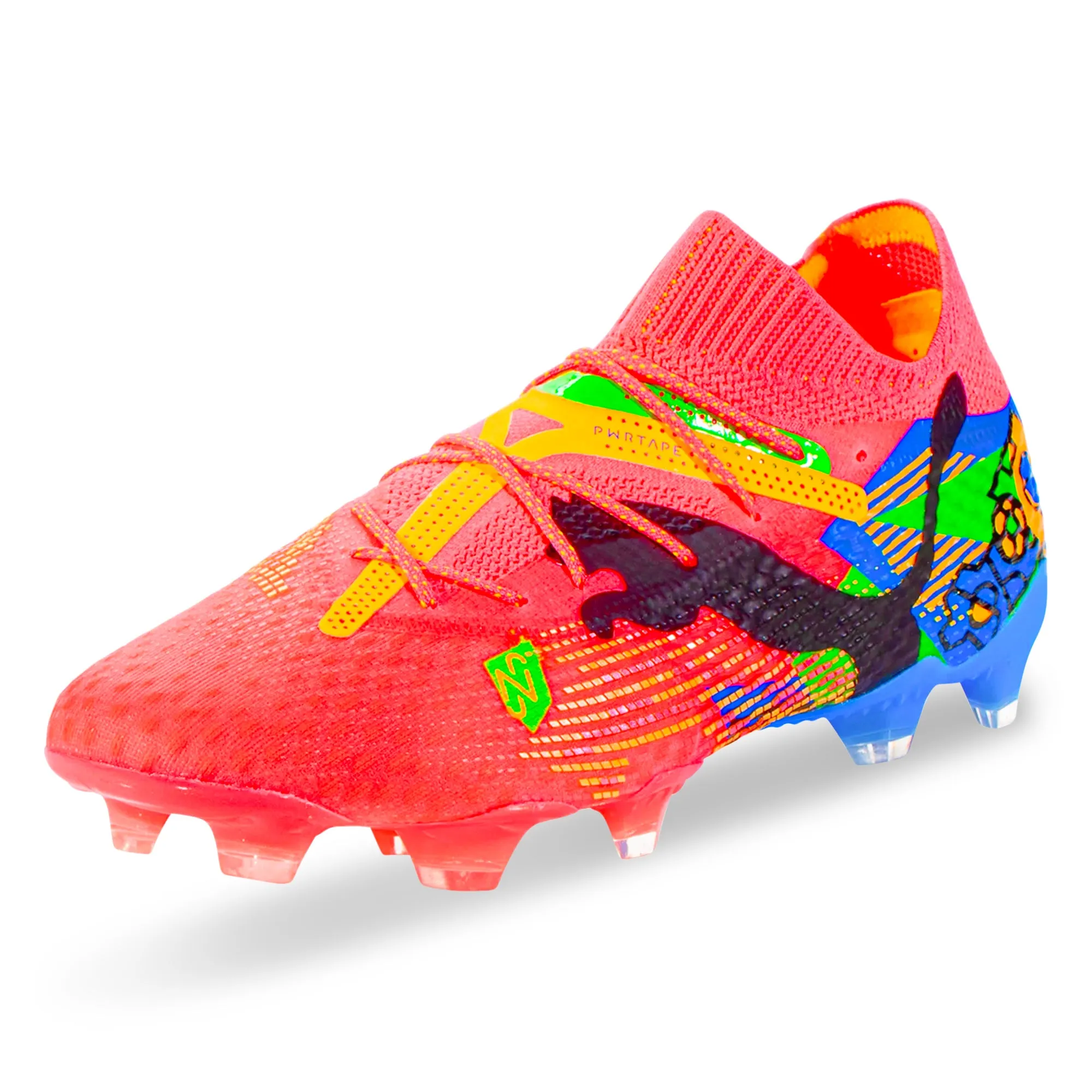 Contoured Footbed Sports Passion Puma Future 7 Ultimate Neymar Jr. FG/AG Soccer Cleats (Sunset Glow/Puma Black)