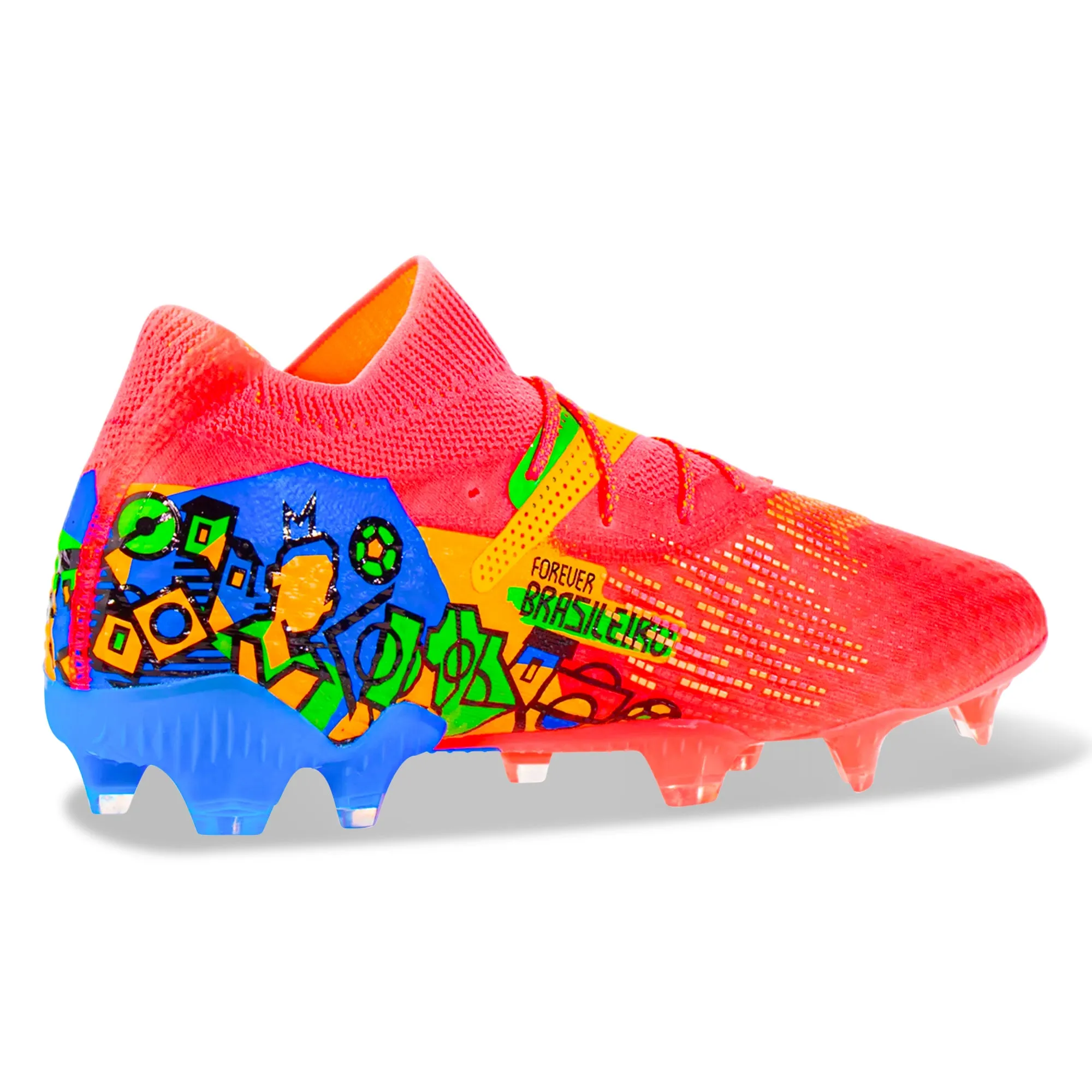 Puma Future 7 Ultimate Neymar Jr. FG/AG Soccer Cleats (Sunset Glow/Puma Black) Performance Build
