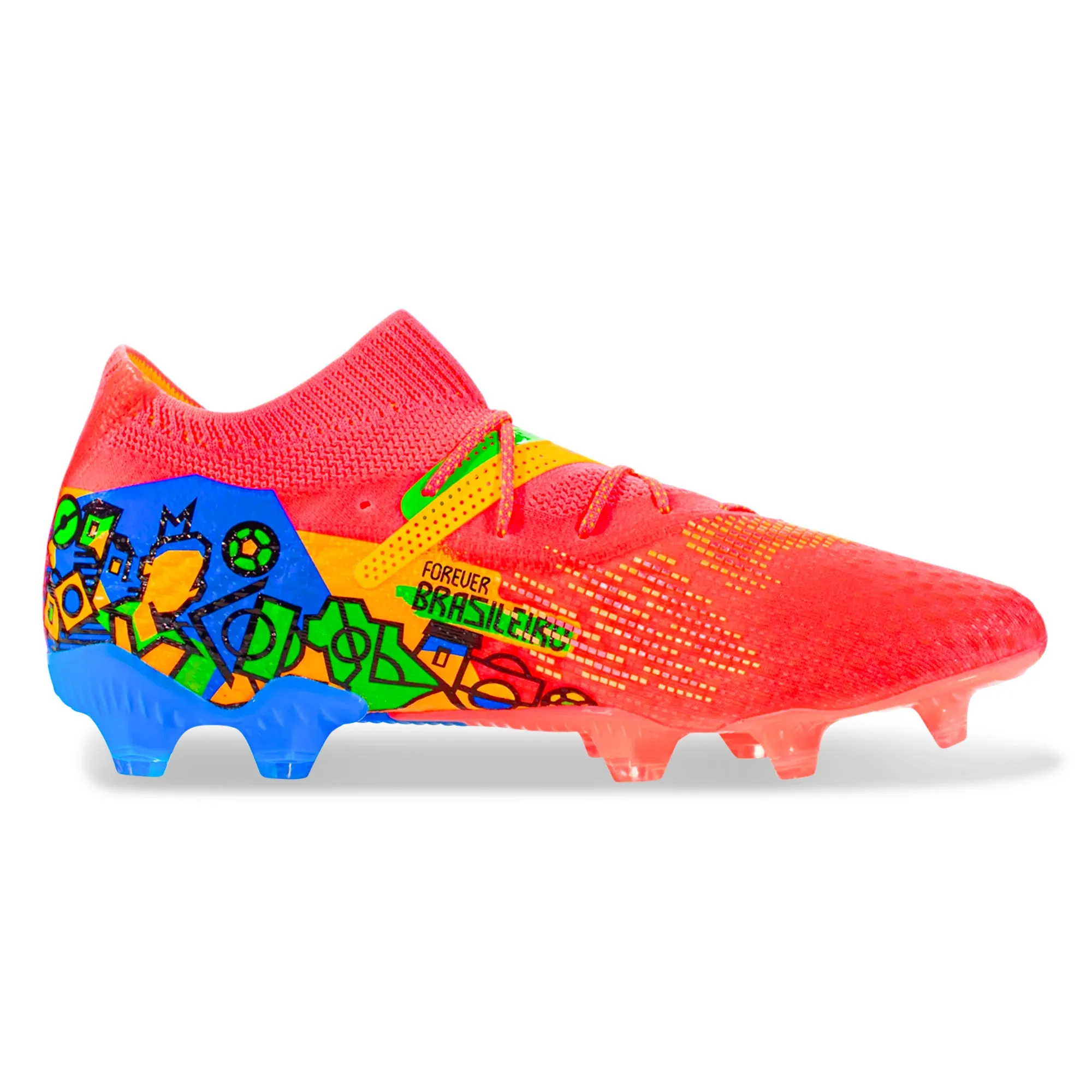 Dribbling Skills Grip Surface Puma Future 7 Ultimate Neymar Jr. FG/AG Soccer Cleats (Sunset Glow/Puma Black)