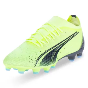 Puma Ultra Match FG/AG Soccer Cleats (Fizzy Light/Parisian Blue) Foot Focus