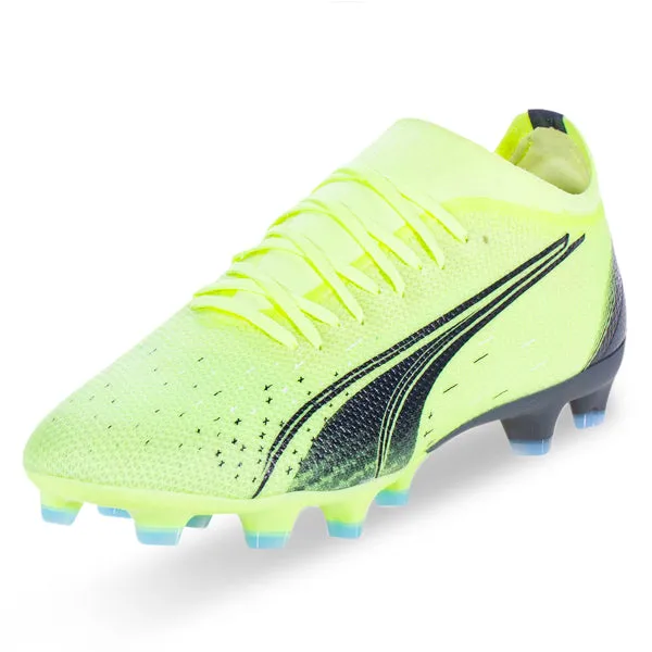 Puma Ultra Match FG/AG Soccer Cleats (Fizzy Light/Parisian Blue) Foot Focus