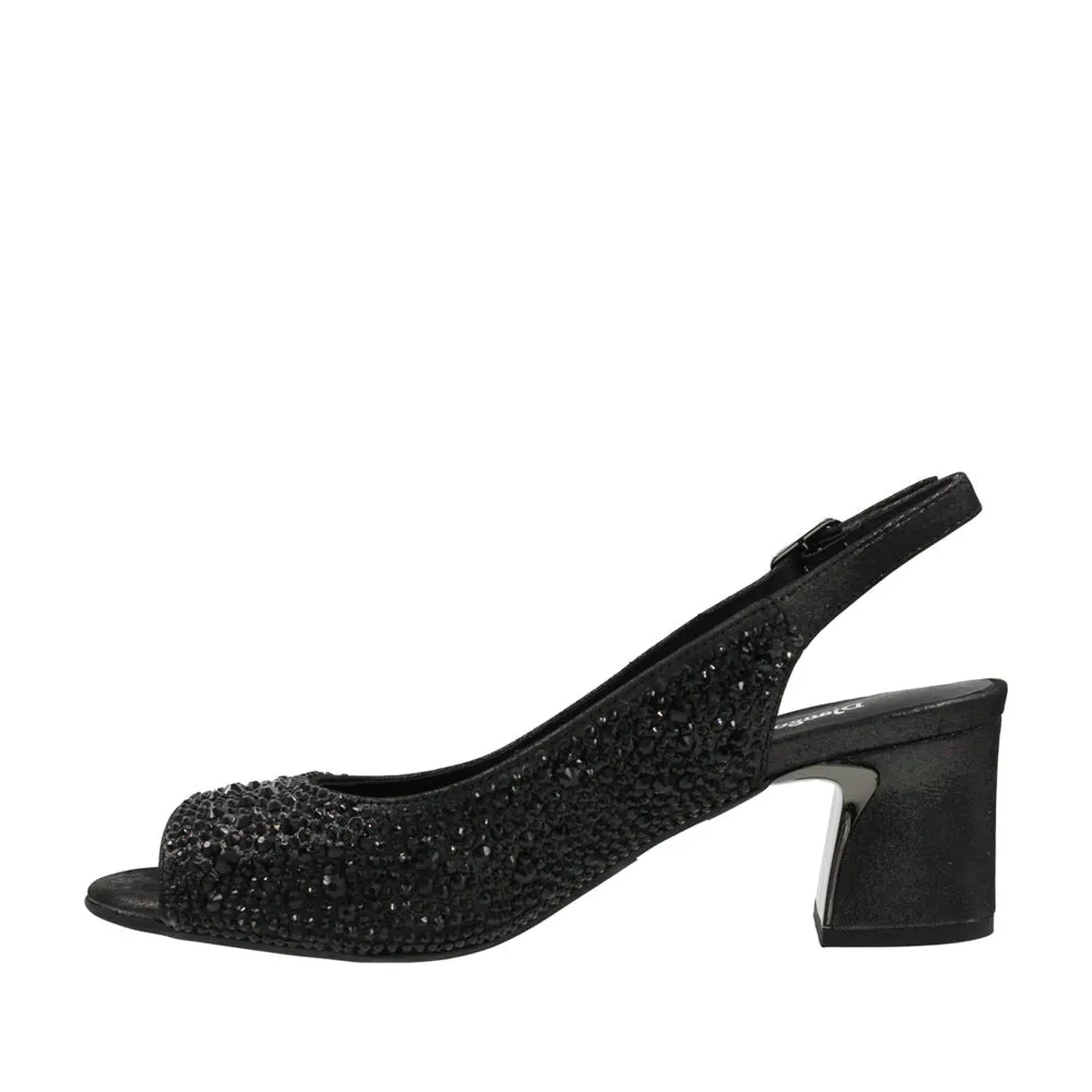 Chunky Heels Sexy High Heels DJANGO & JULIETTE JUKES BLACK SHIMMER