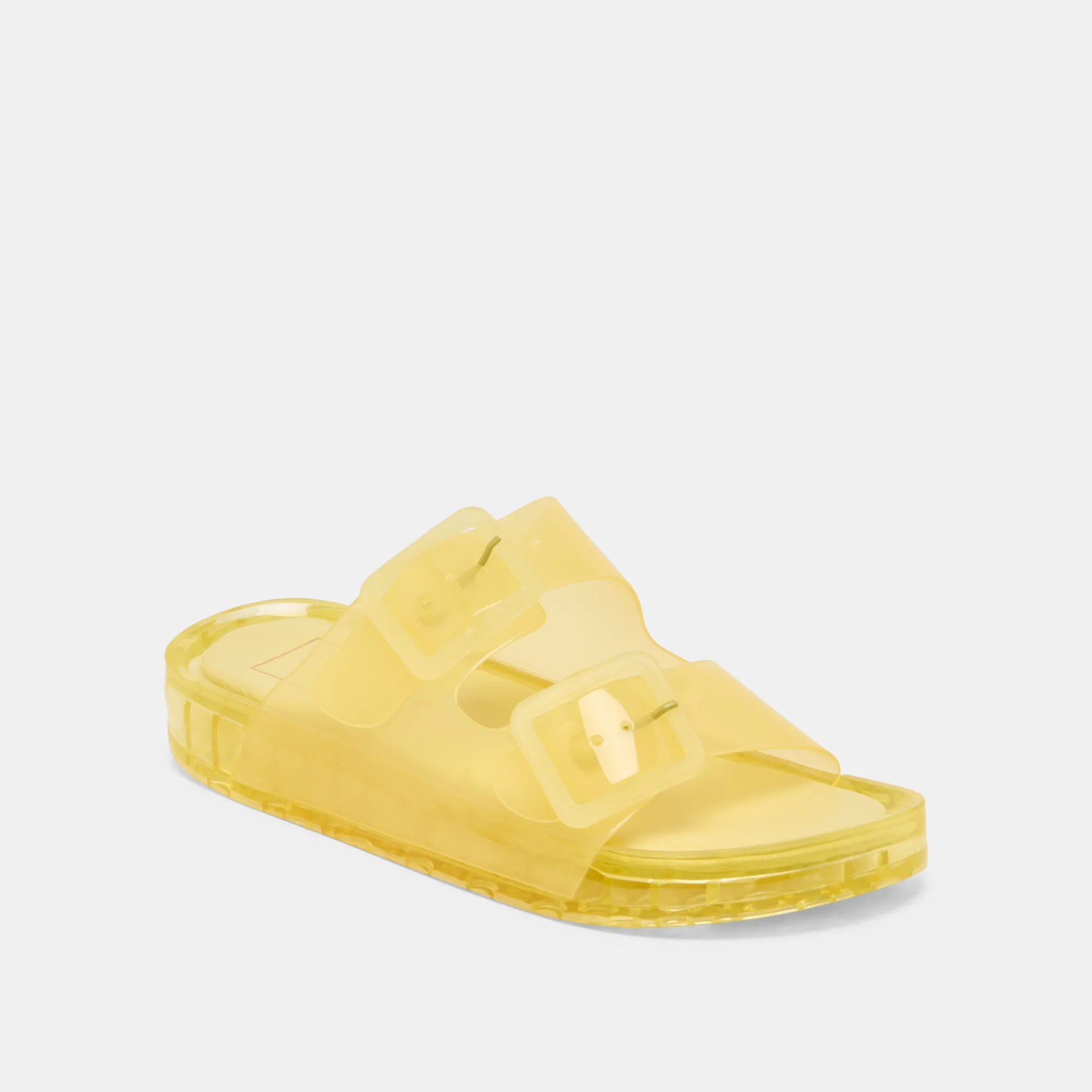 JULIO SANDALS LEMON VINYL Marina Mood Poolside Look