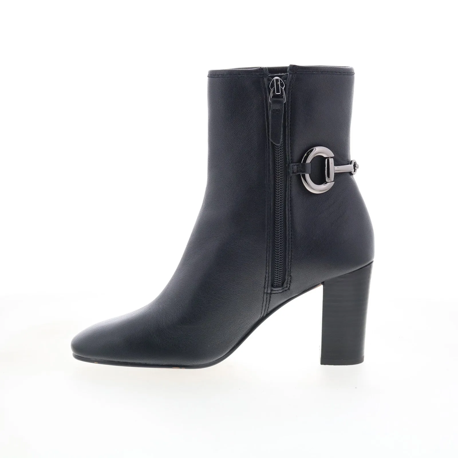 Johnston & Murphy Charlotte Bit Bootie Womens Black Ankle & Booties Boots synthetic leather