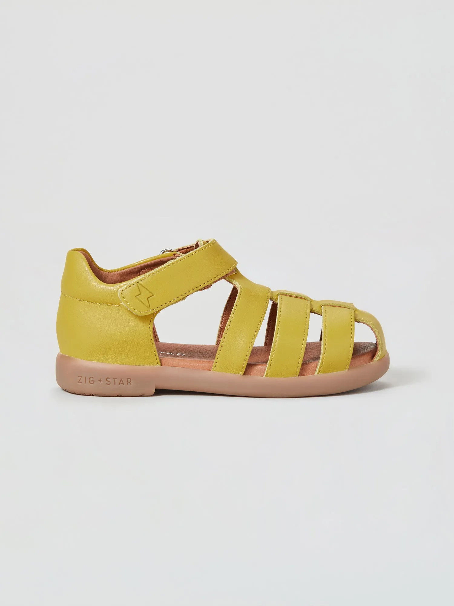 Cosmic Infant Closed-Toe Sandal Yellow Minimal Feel Sunset Hour