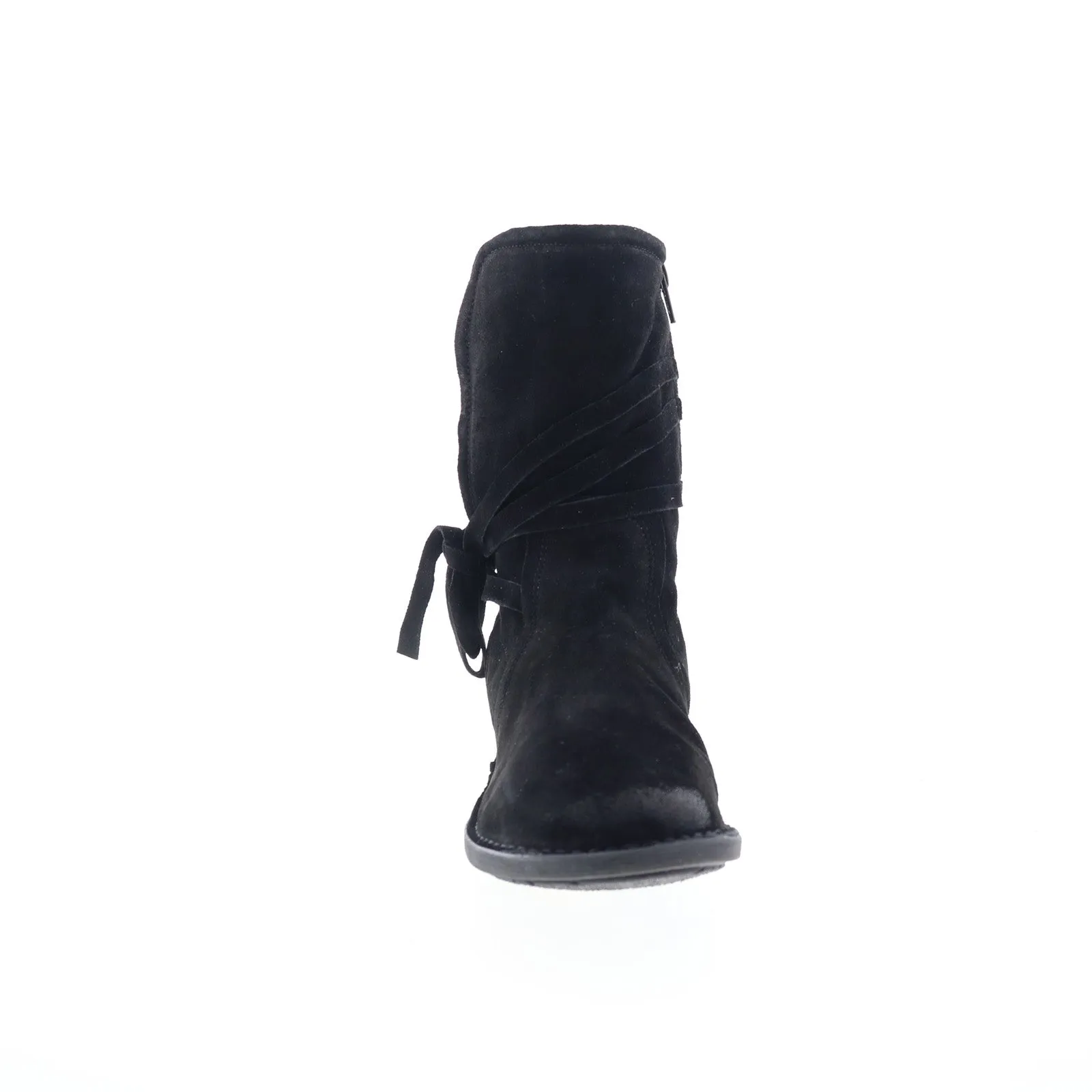Miz Mooz Prance Womens Black Leather Zipper Casual Dress Boots Sleek Design