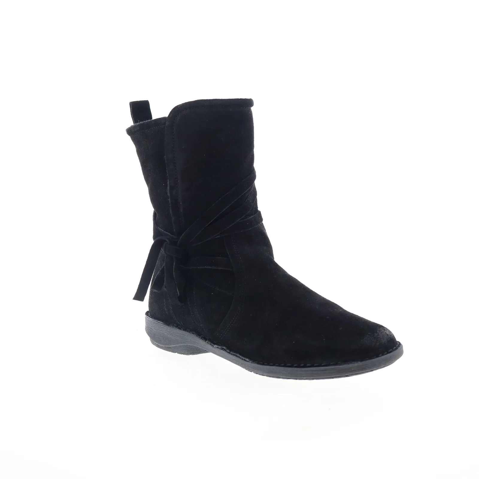 Miz Mooz Prance Womens Black Leather Zipper Casual Dress Boots Urban Adventure Warehouse Worker