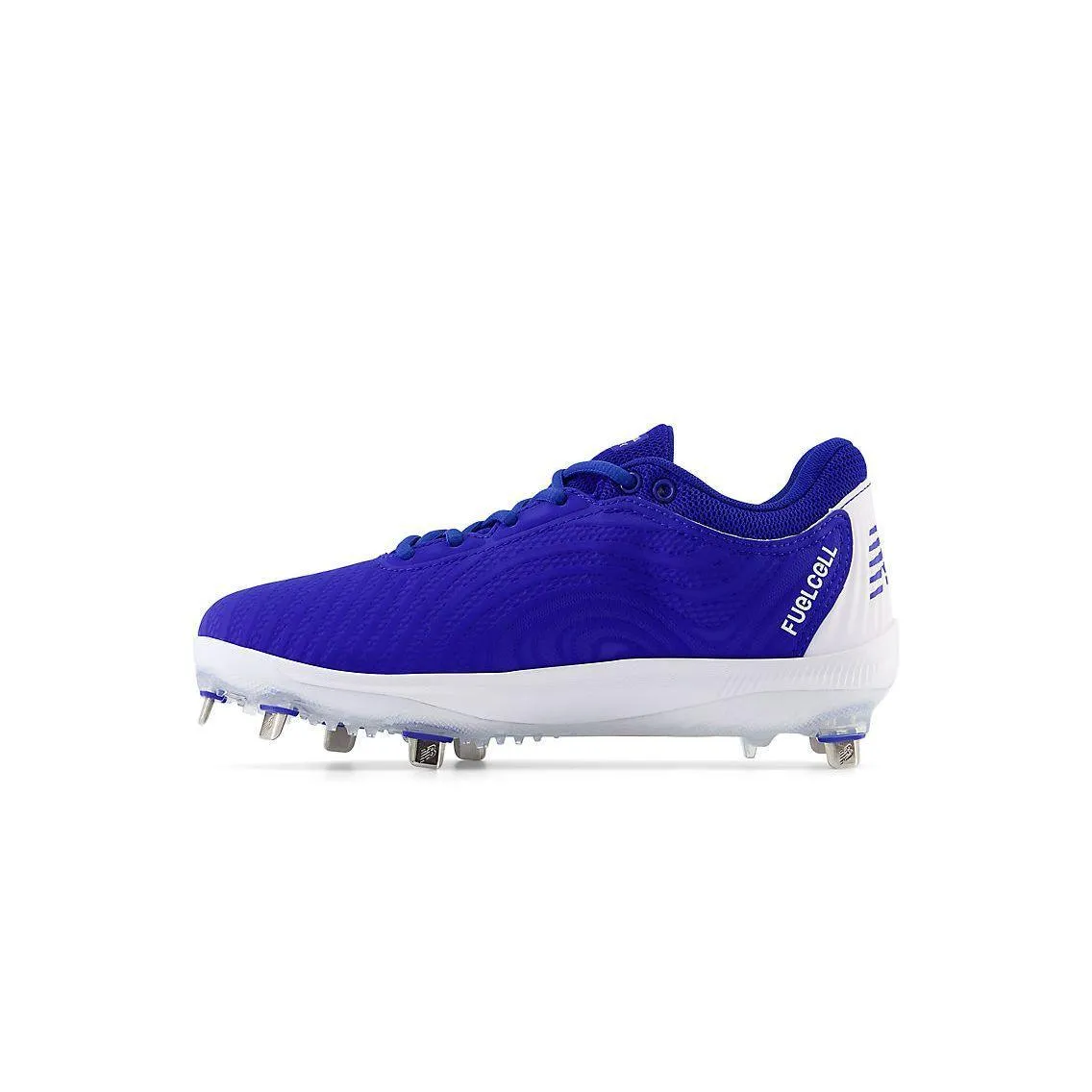 New Balance Women's FuelCell FUSE v4 Metal Fastpitch Softball Cleats - Team Royal / Optic White - SMFUSEB4 Plush Sole Lightweight Design