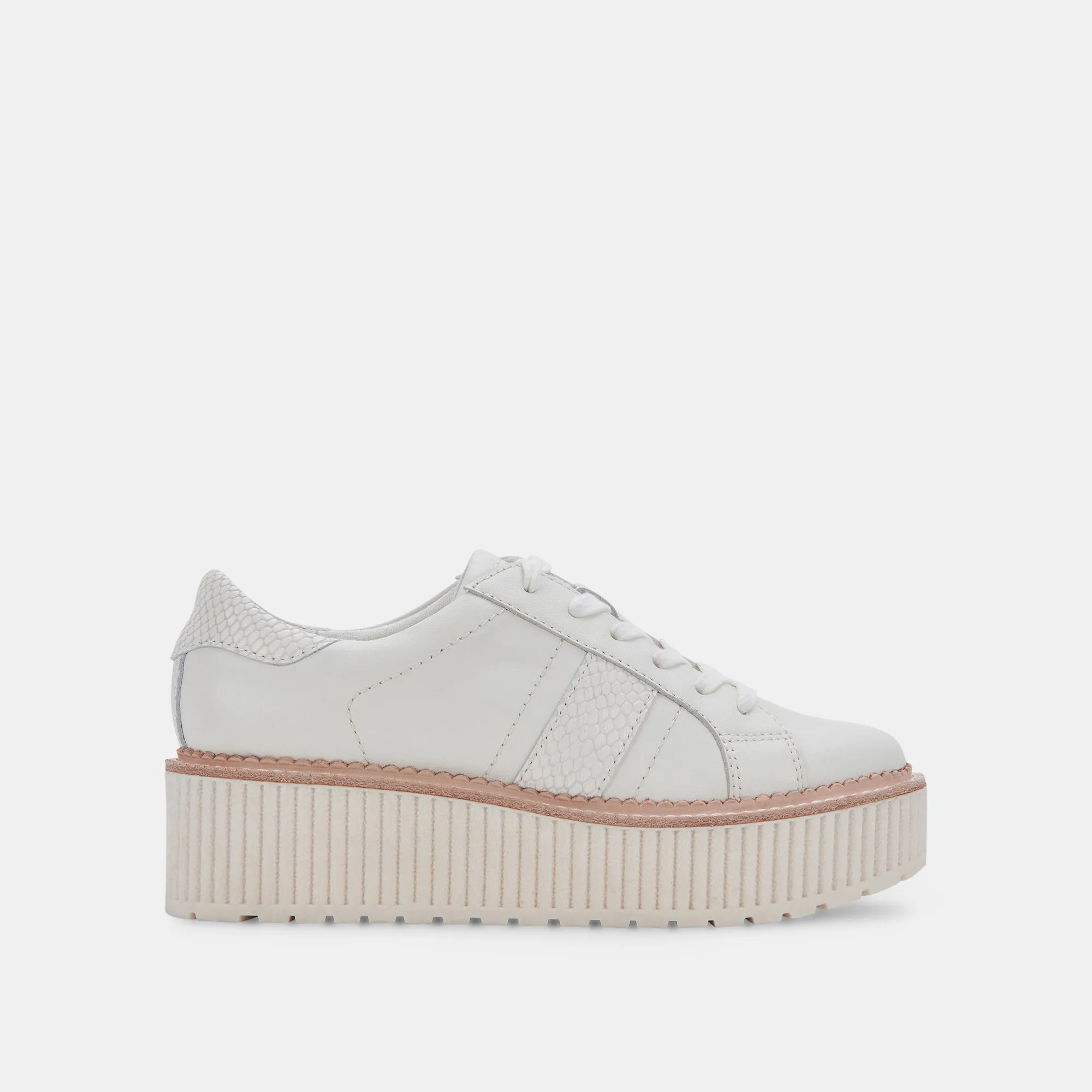 Everyday Look Fast pace TIGER SNEAKERS WHITE LEATHER
