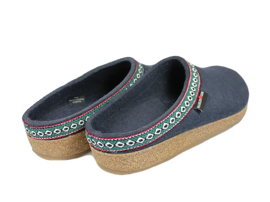 Haflinger Clogs Grizzly Franzl Navy Petite Fit