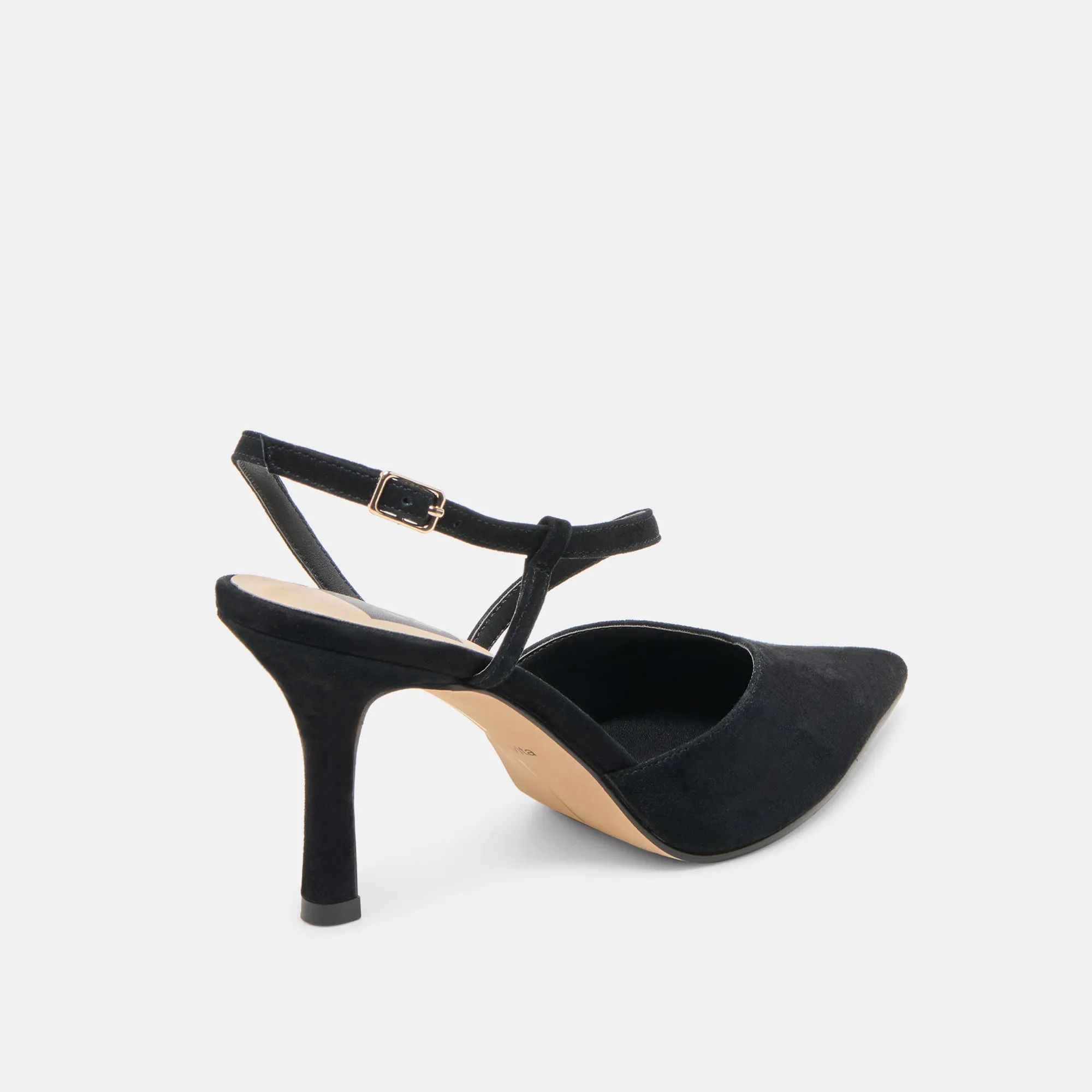 Retro Bridal Shoes Chunky Heels KAMRA HEELS ONYX SUEDE