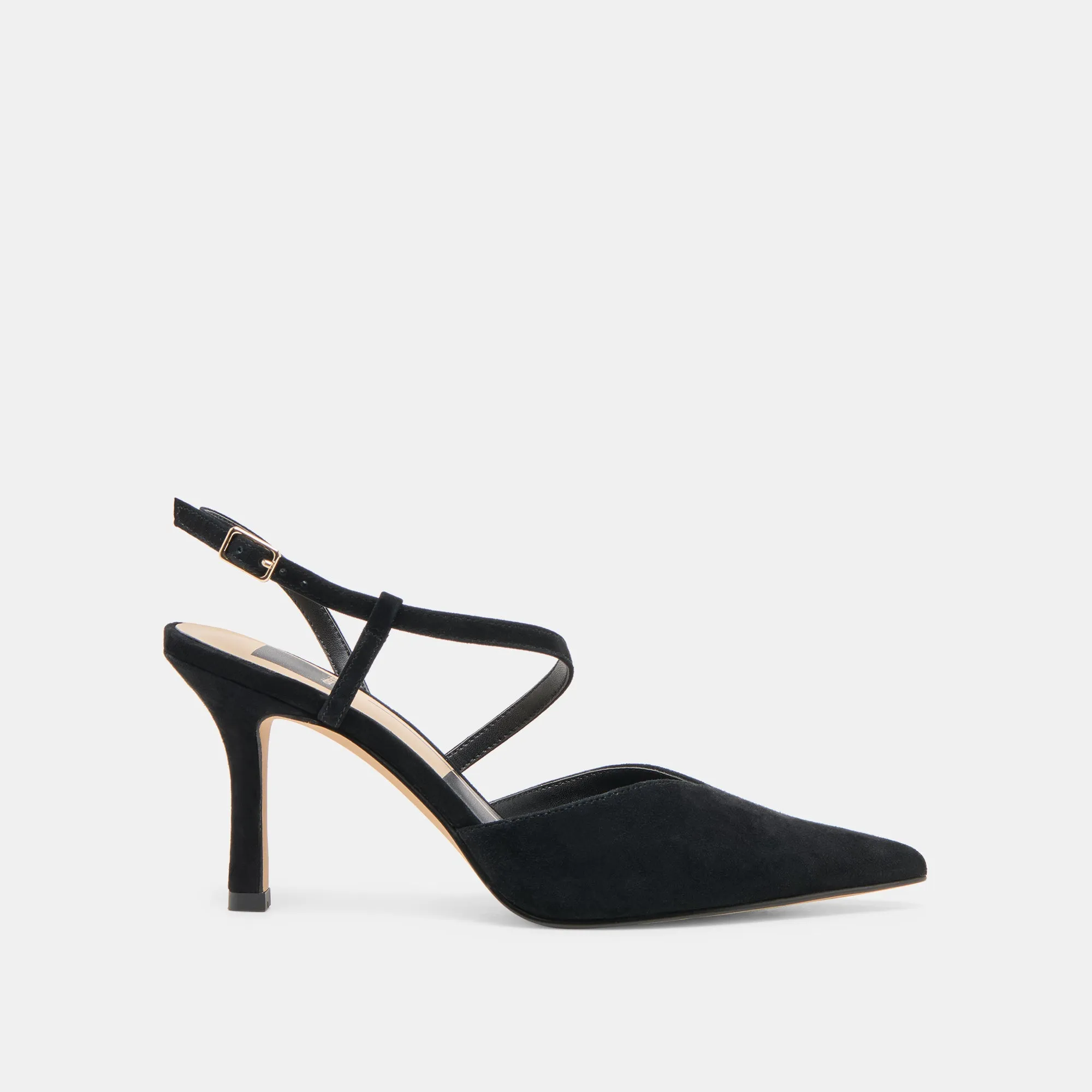 Retro Platform Heels KAMRA HEELS ONYX SUEDE