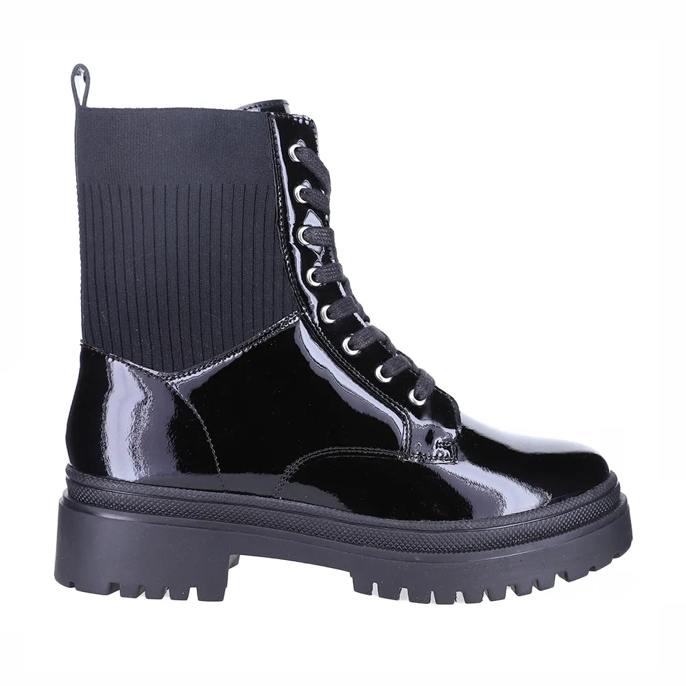 LE SANSA CANDY BLACK PATENT Flexible Cushioning Breathable Lining