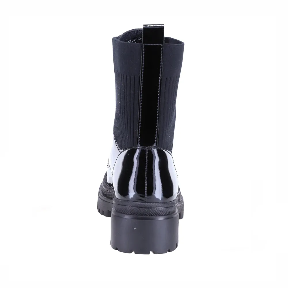 LE SANSA CANDY BLACK PATENT Bright Toe Protection