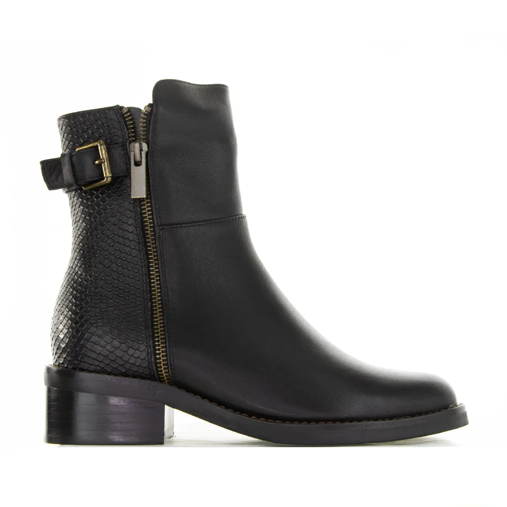 BRESLEY RIPPER BLACK synthetic leather