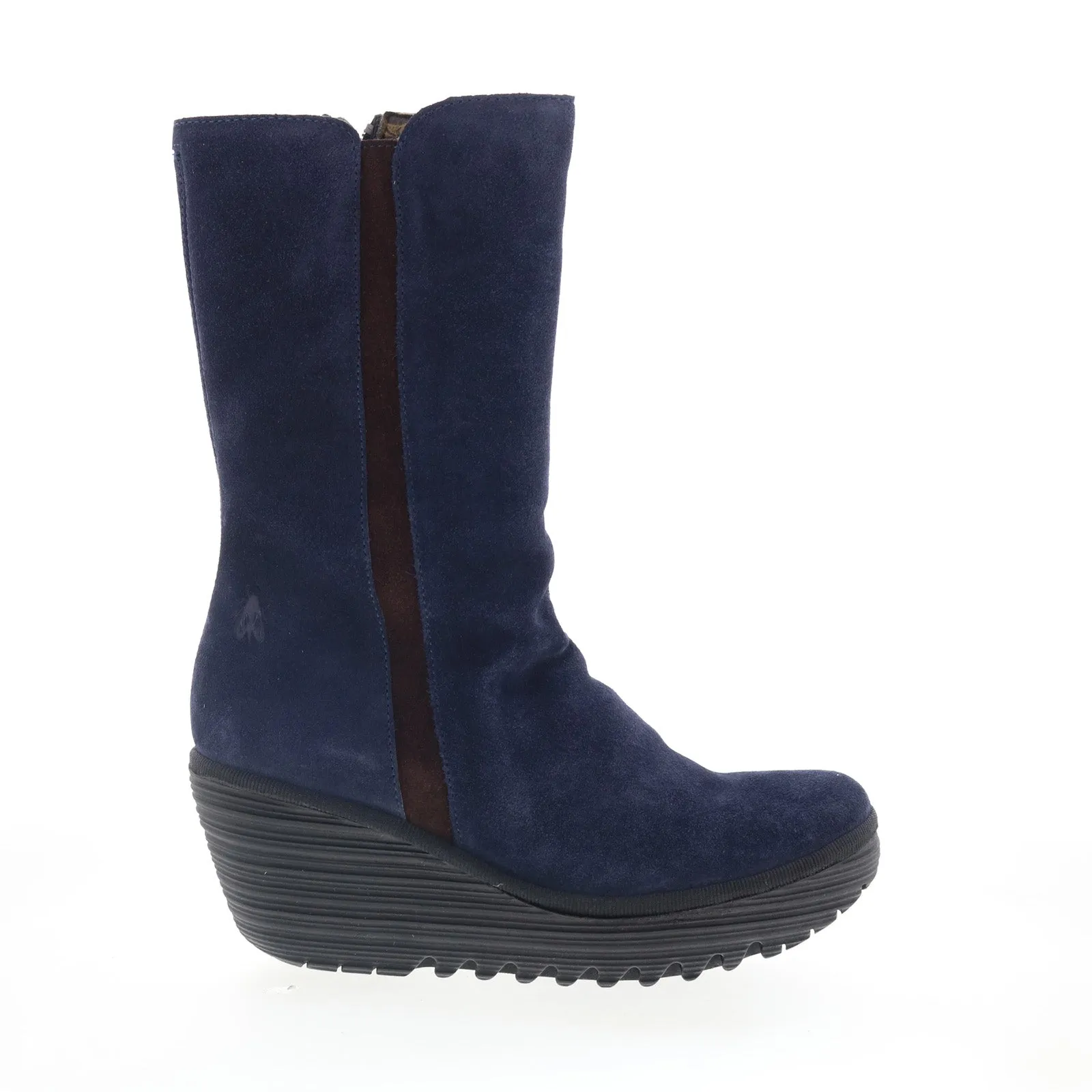 Fly London Yemy YEMY408FLY-003 Womens Blue Suede Casual Dress Boots Sturdy Frame