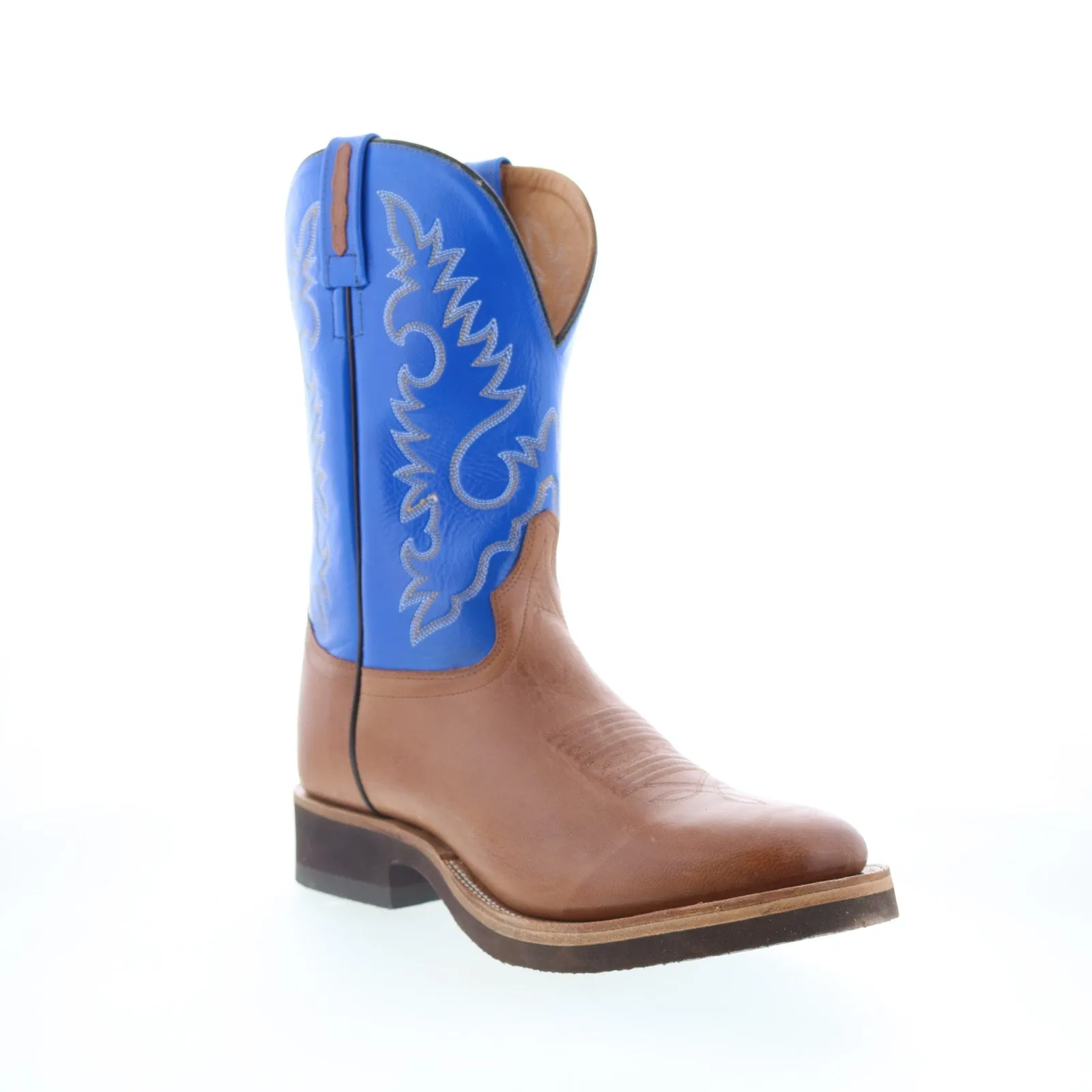 Jama Old West 1638M Mens Brown Wide Leather Cowboy Western Boots Lightweight Comfort